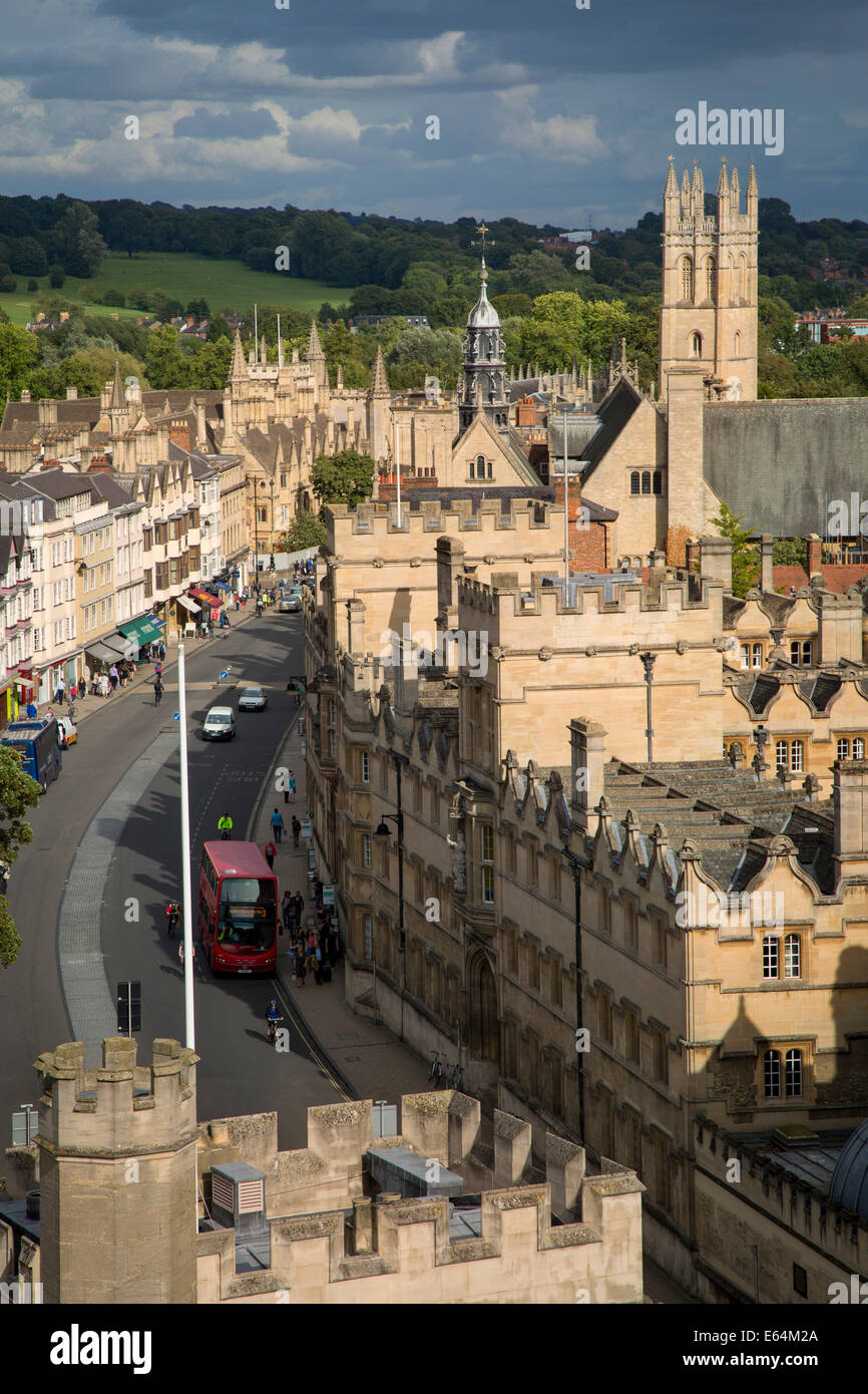 View down High Street, Oxford, Oxfordshire, England Stock Photo