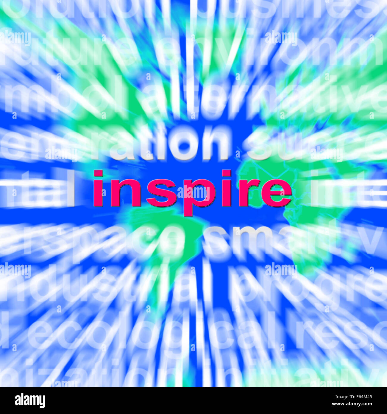 Inspiration Word Cloud Showing Motivation And Encouragement Stock Photo ...