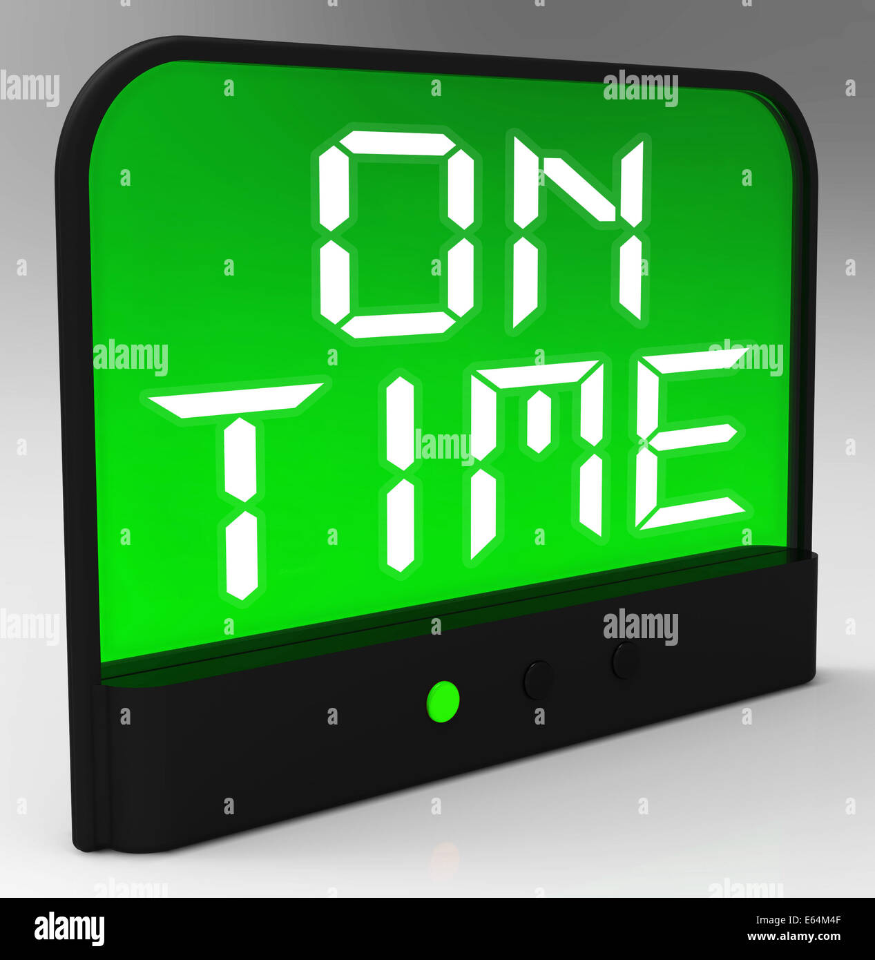 On Time Clock Meaning Punctual And Not Late Stock Photo Alamy