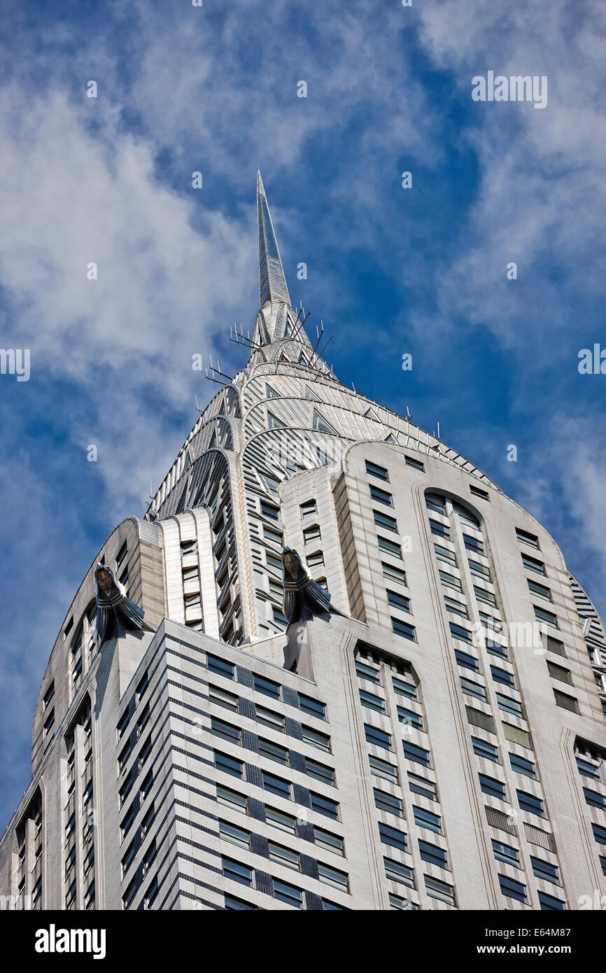 Top section of the Chrysler Building, New York, USA. Stock Photo