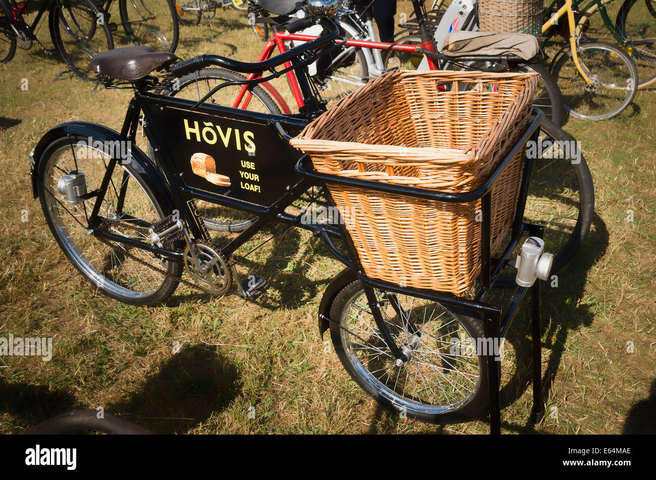 Old Hopper tricycle Baker's delivery trike at a show Stock Photo