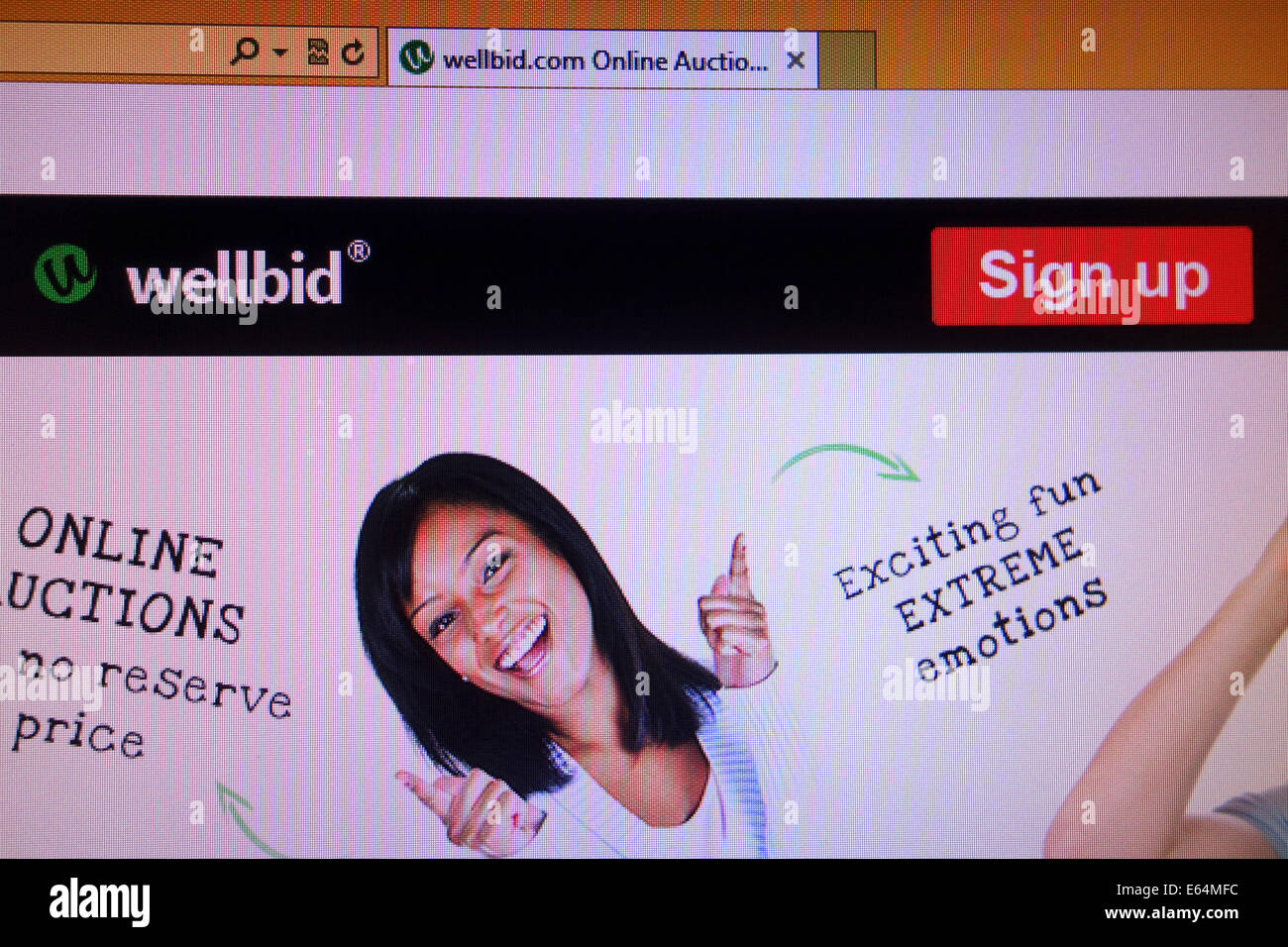 ' wellbid ' a online auction site Stock Photo