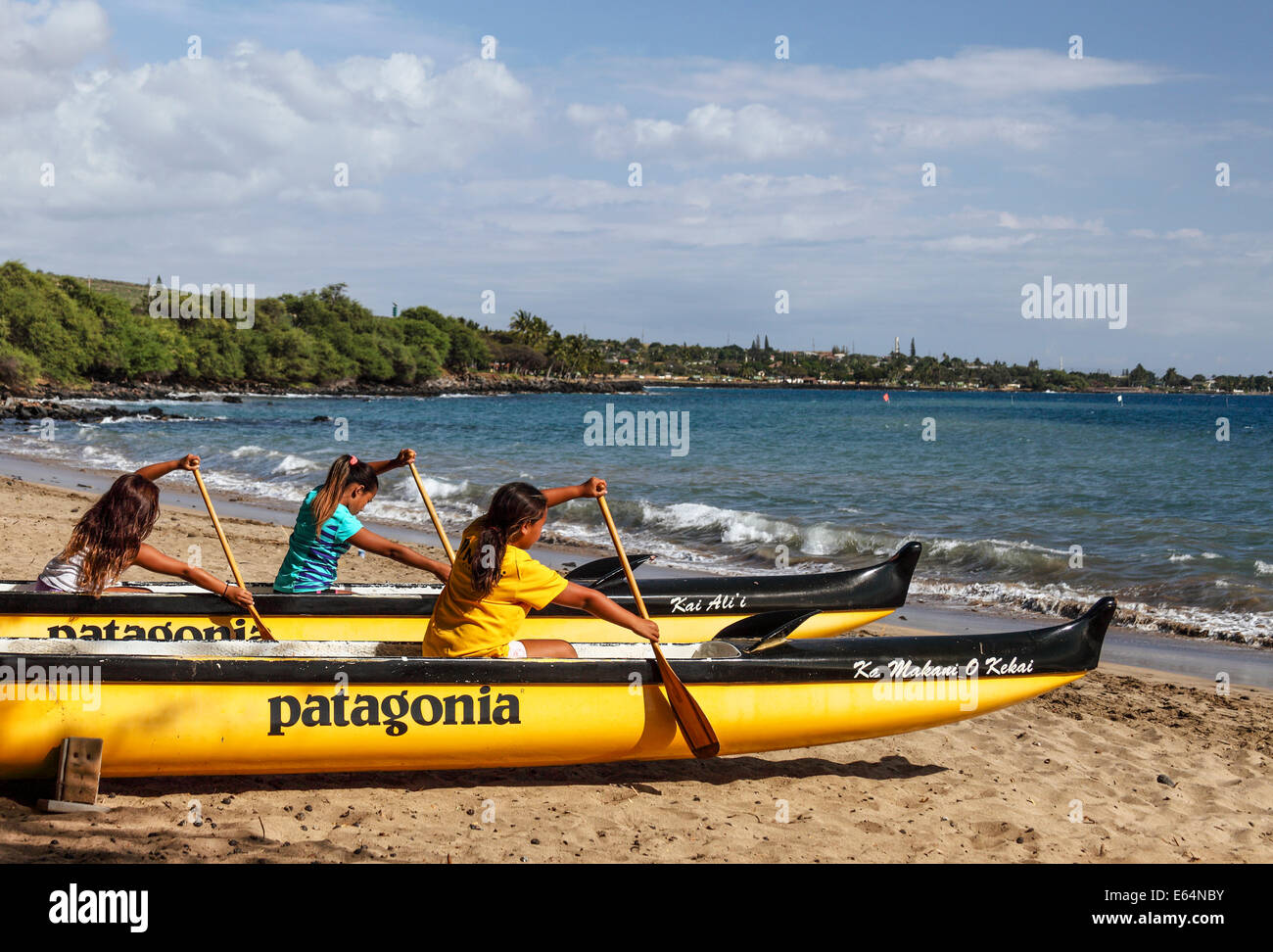 Hawaiian outrigger canoe maui hires stock photography and images Alamy