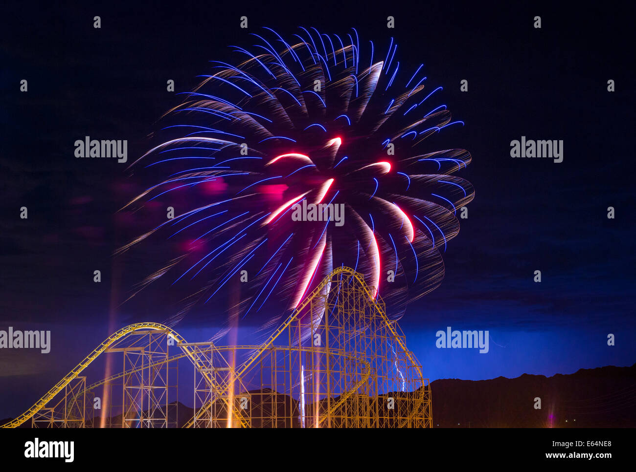 Fireworks explode over casino during an 18minute fireworks show in