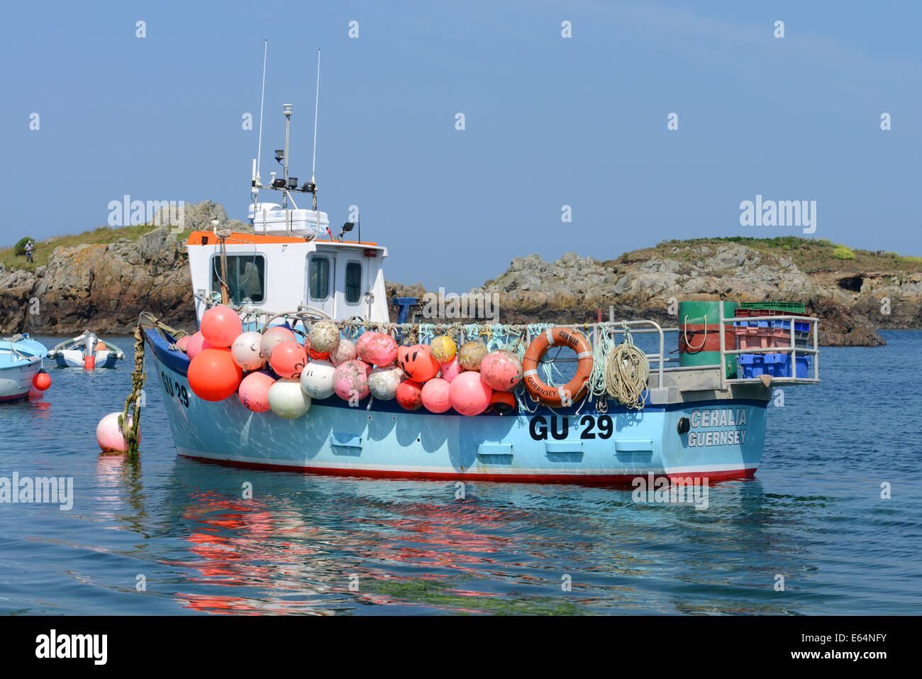 Guernsey fishing boat in Bordeaux harbour, Guernsey, Channel Islands