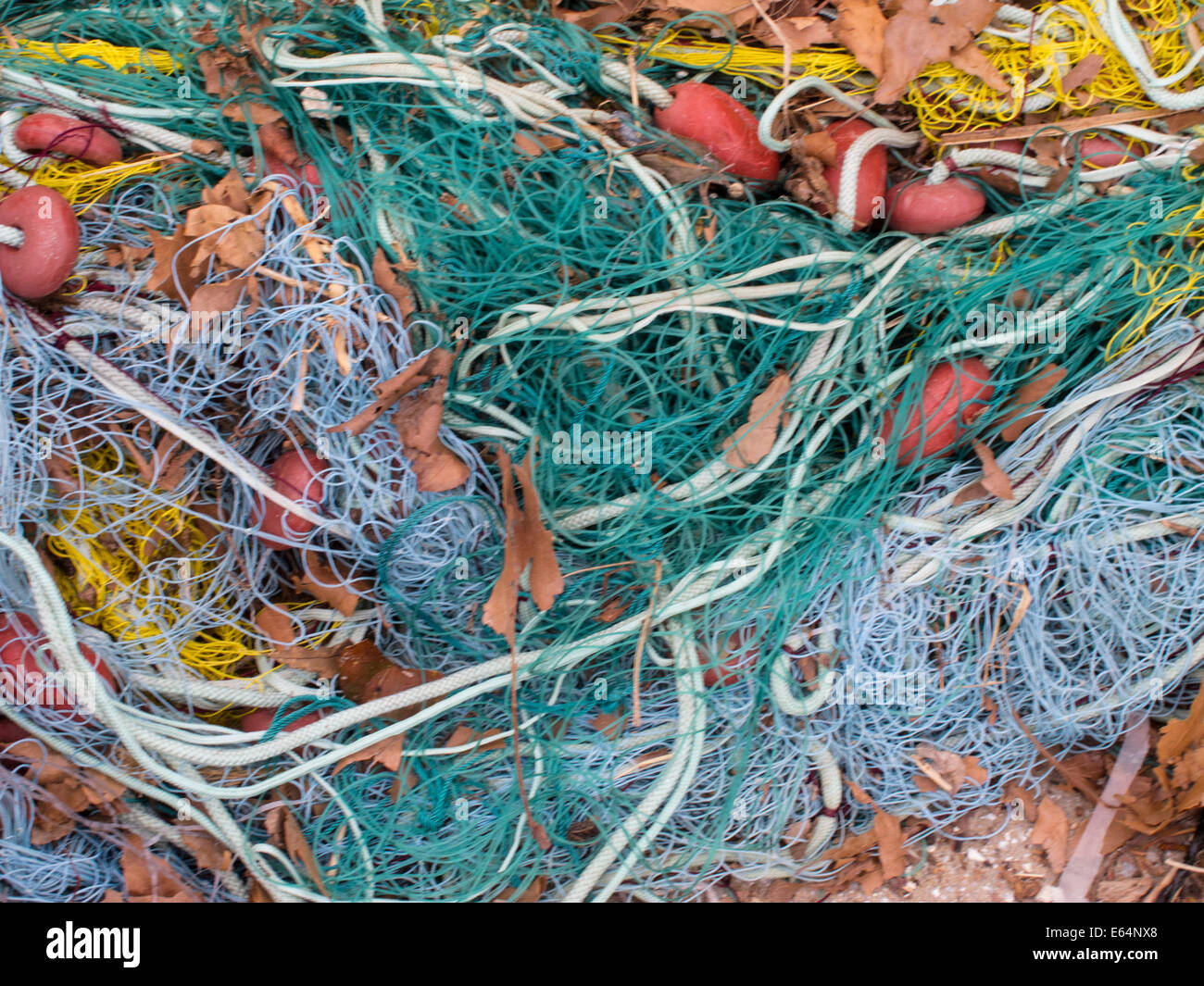 Fishing nets dry in the sun Stock Photo Alamy