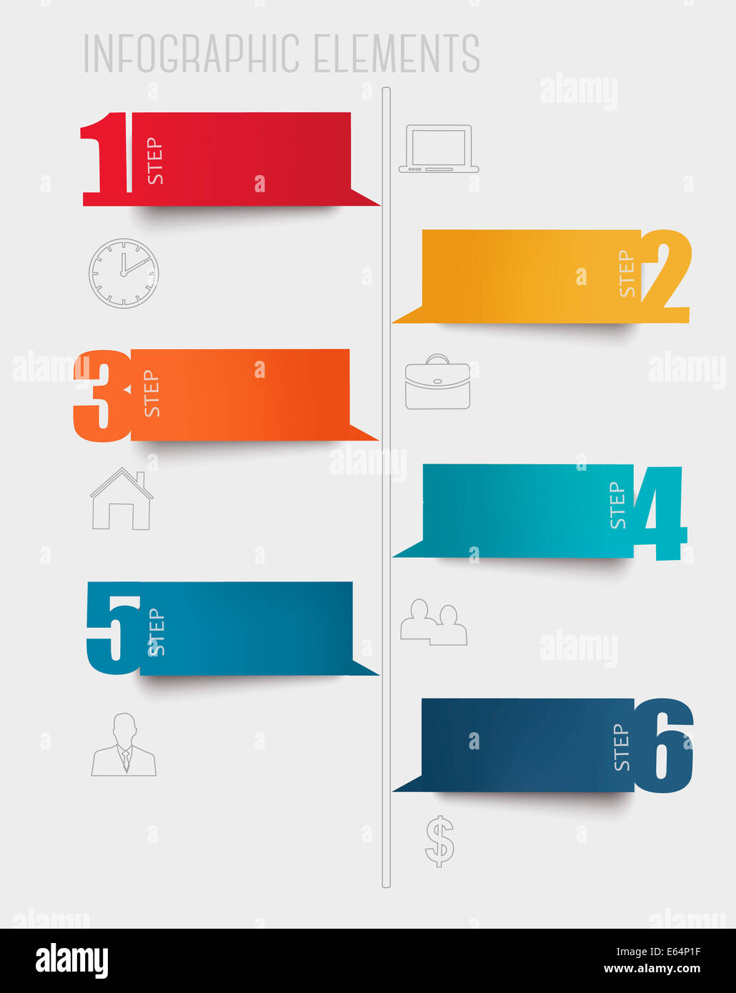 Info graphics banners with numbers and letters. Retro design template ...
