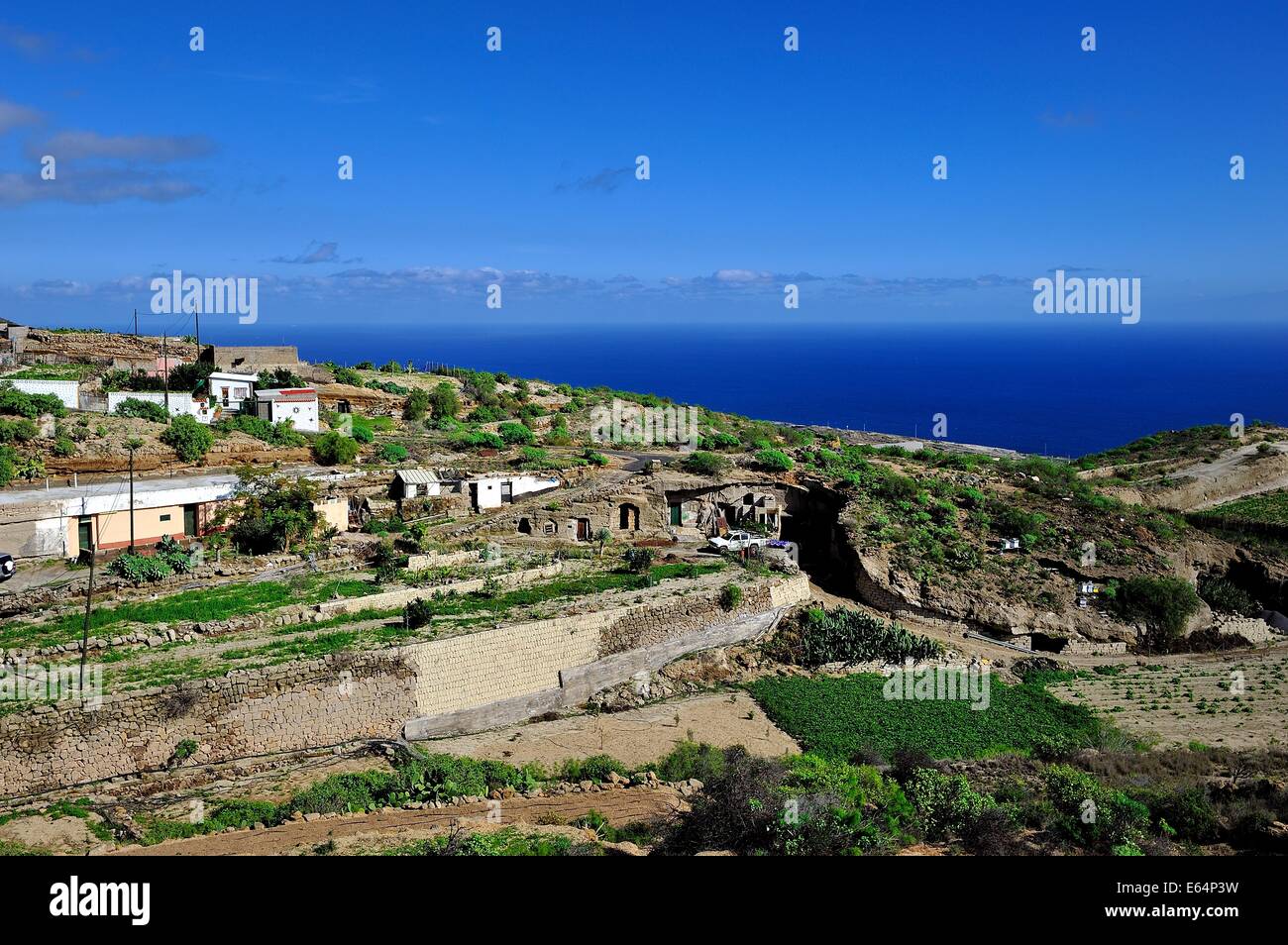 Hillside Vegetable Gardens Stock Photo Alamy
