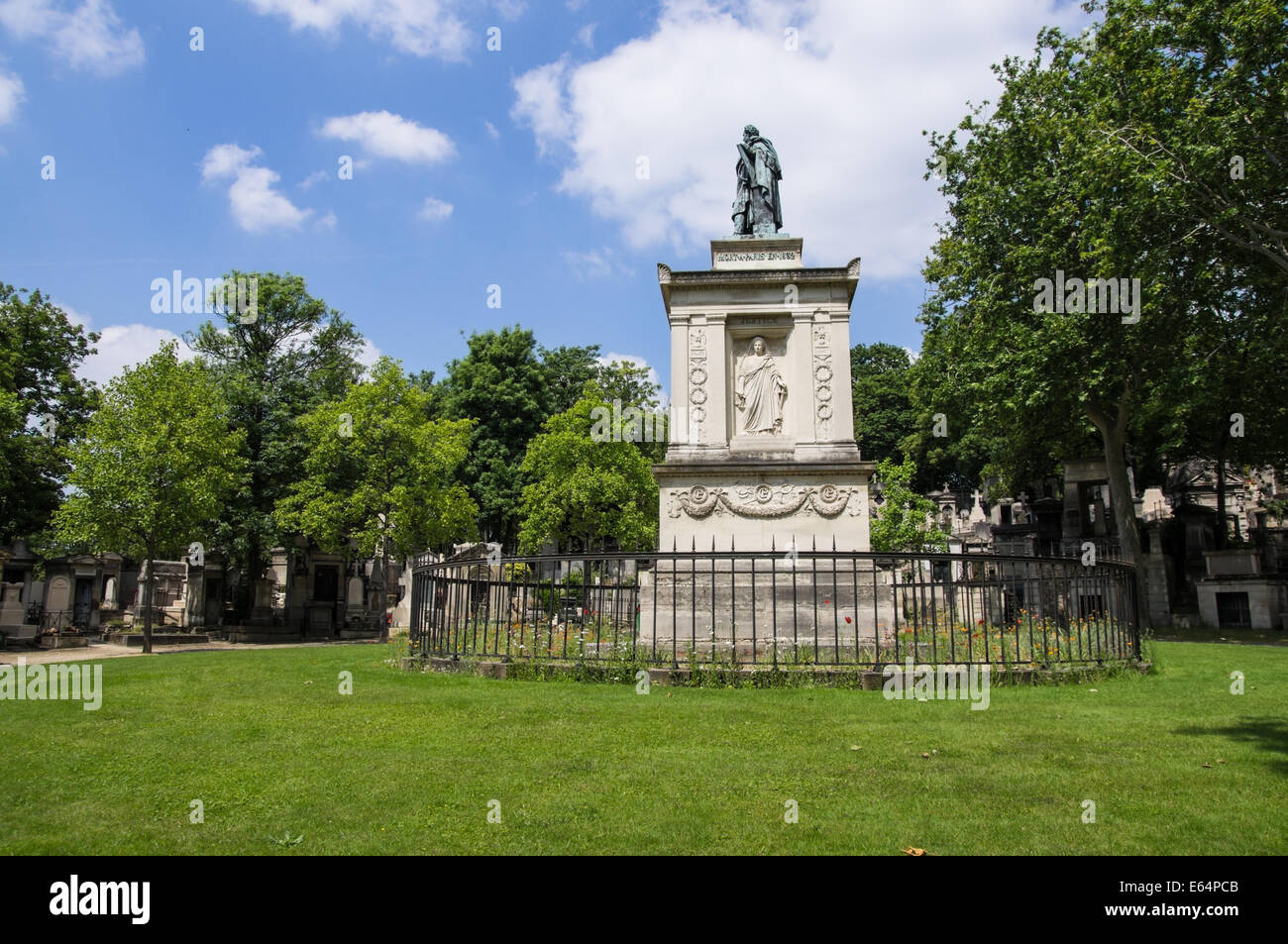 Casimir Perier monument statue in Pere Lachaise Cemetery Paris, France Stock Photo