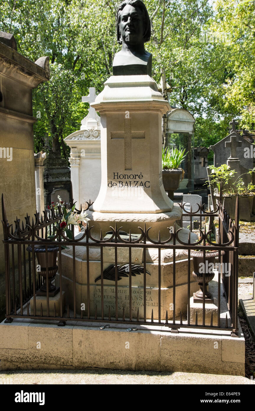Grave of honore de balzac hi-res stock photography and images - Alamy