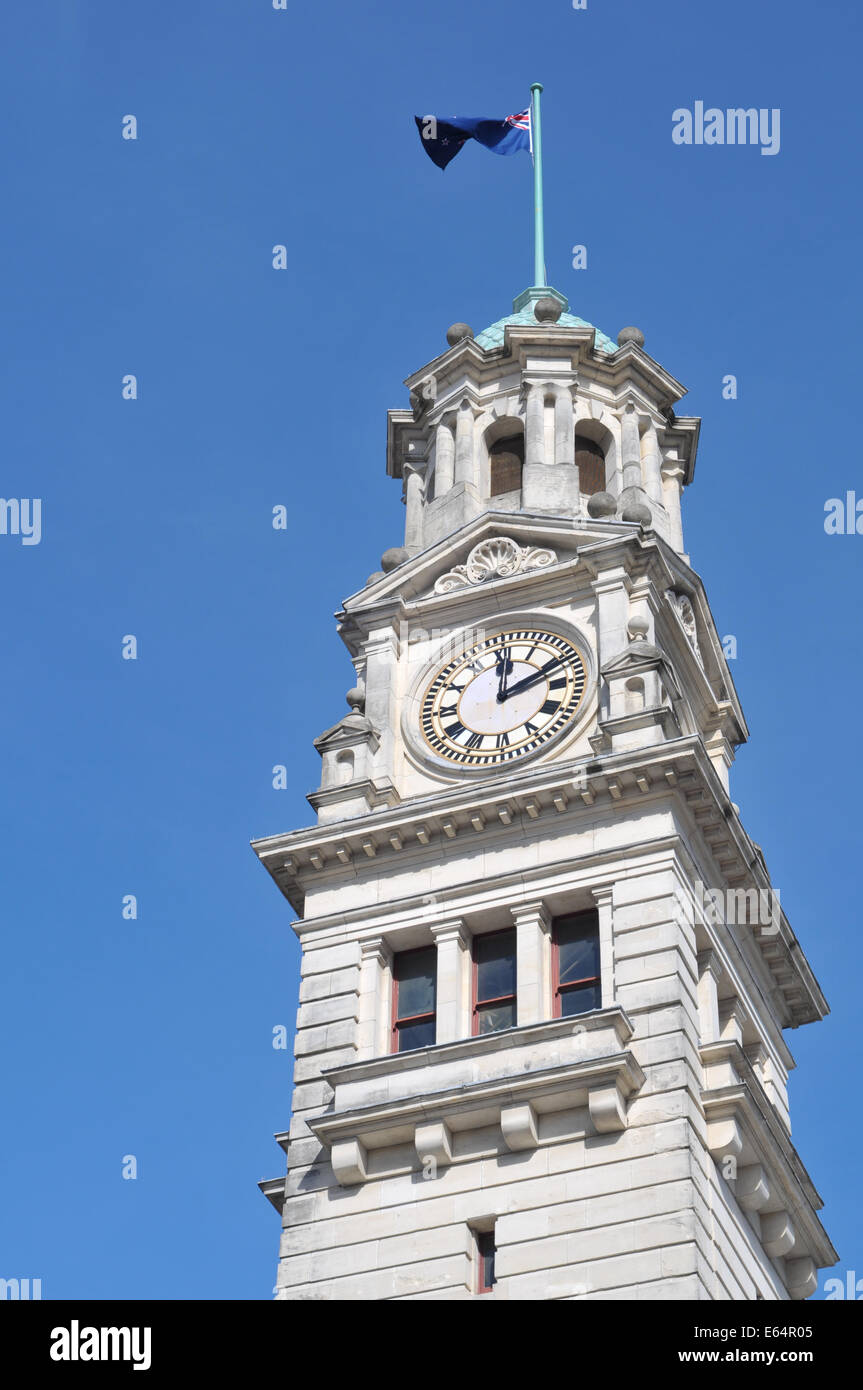 Auckland Town Hall clock tower, Queen Street Stock Photo Alamy