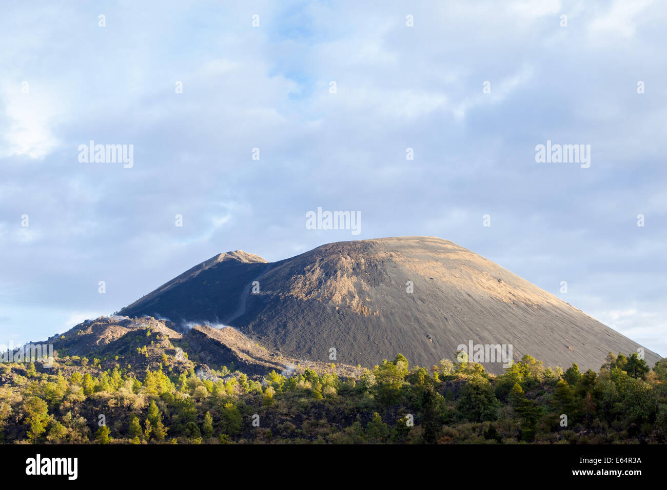 The Paricutin volcano at sunrise in Michoacan, Mexico. Stock Photo