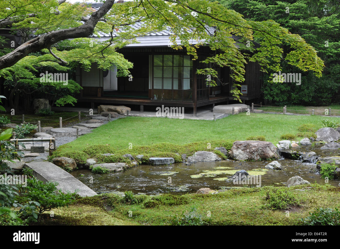 Murin-an Garden, 無鄰菴, Kyoto UNESCO World Heritage), 京都府, Japan, by Jigei Ogawa 1894-96, Meiji Period, Japanese landscape design Stock Photo