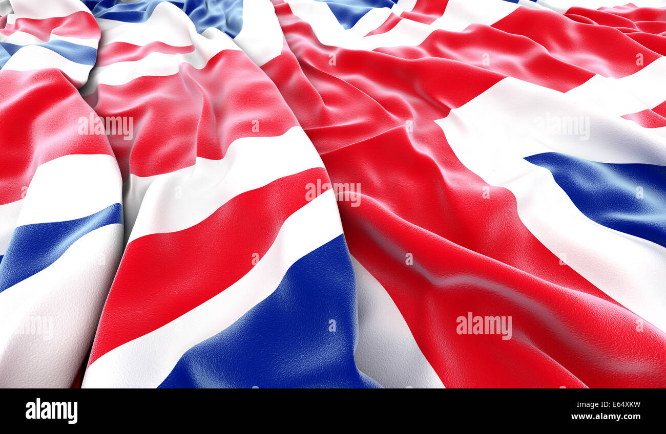 British flag - 3D render Stock Photo