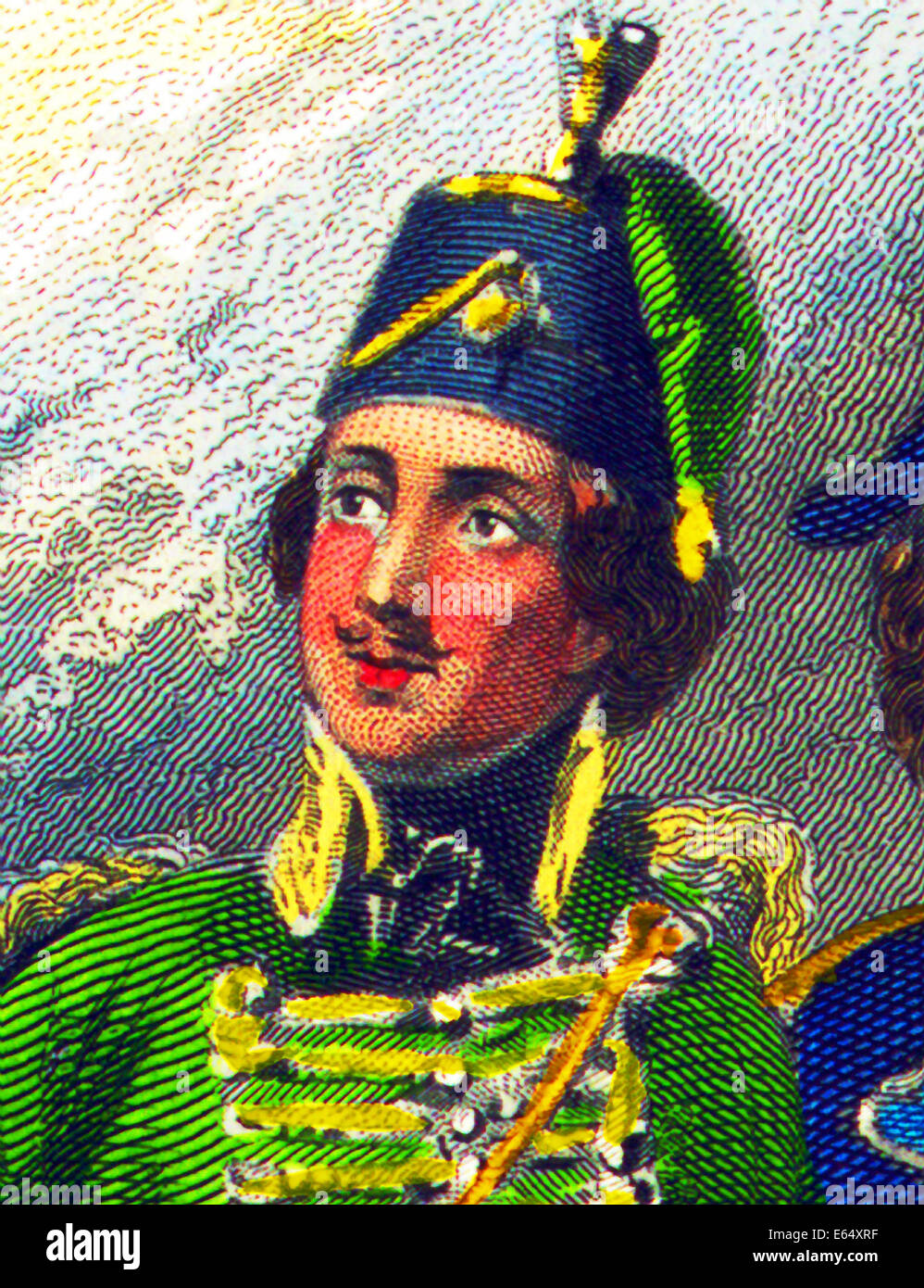 Vintage print depicting Casimir Pulaski Stock Photo - Alamy