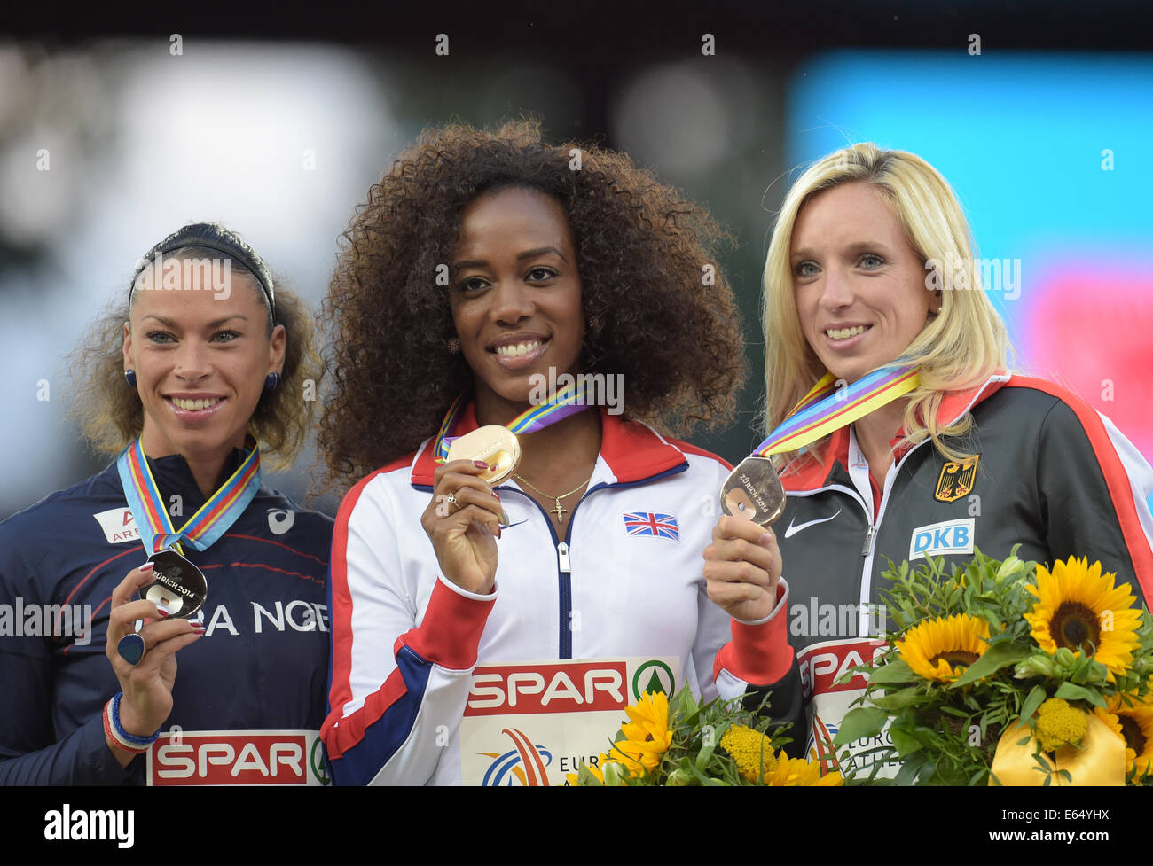 Zurich, Switzerland. 14th Aug, 2014. Women's 100m hurdles race winner ...