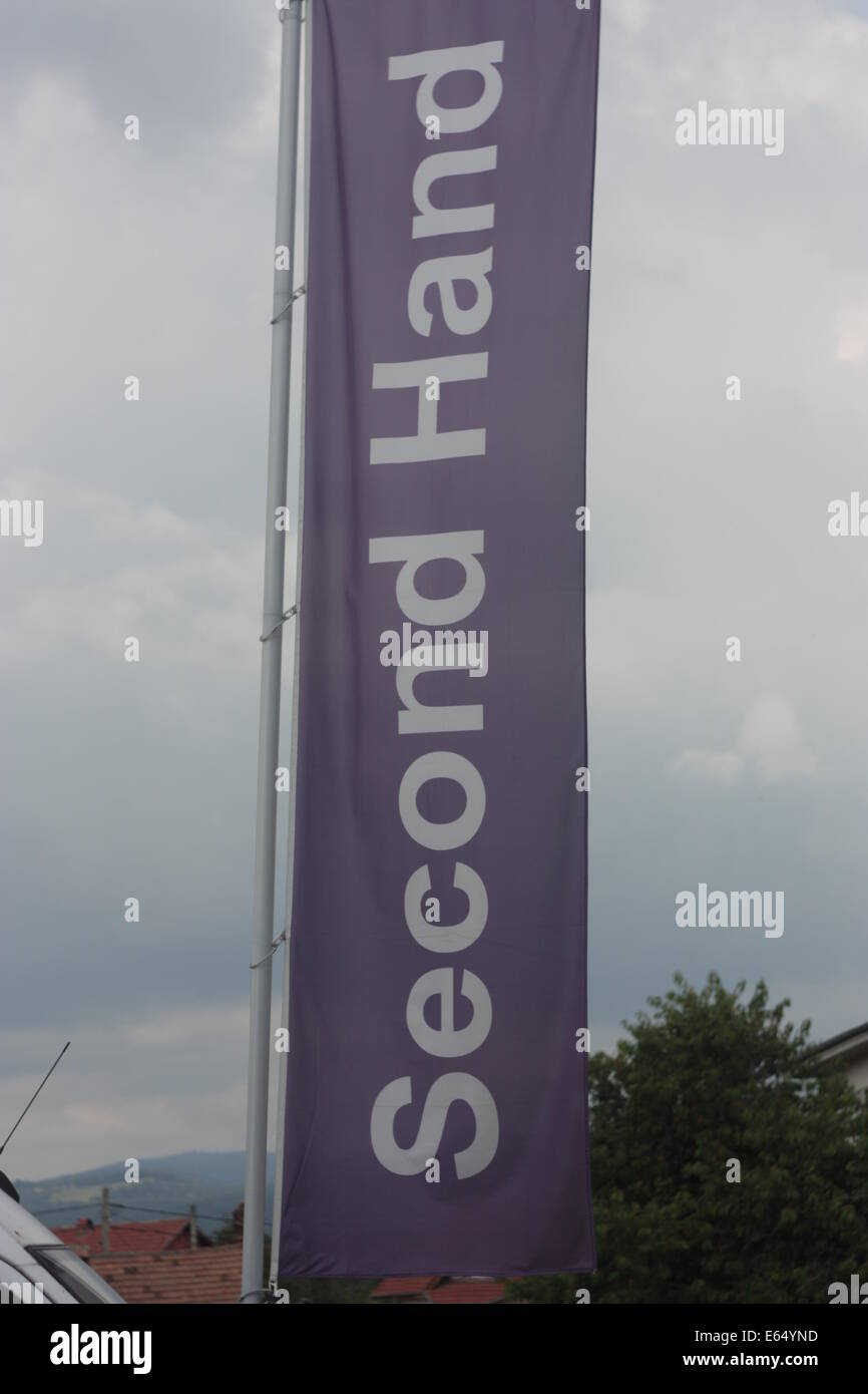 Second hand banner. Stock Photo