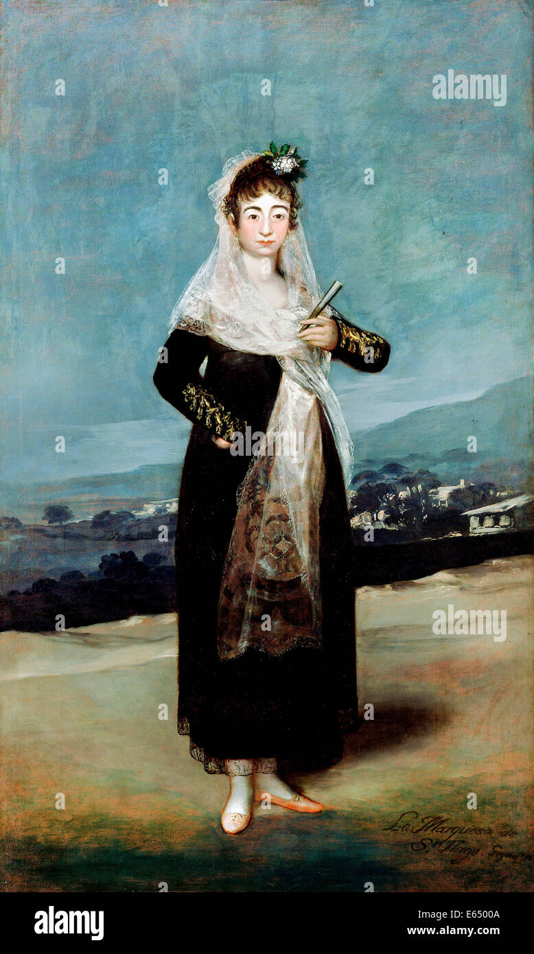 Francisco de Goya, Portrait of the Marquesa de Santiago 1804 Oil on canvas. The J. Paul Getty Museum. Stock Photo