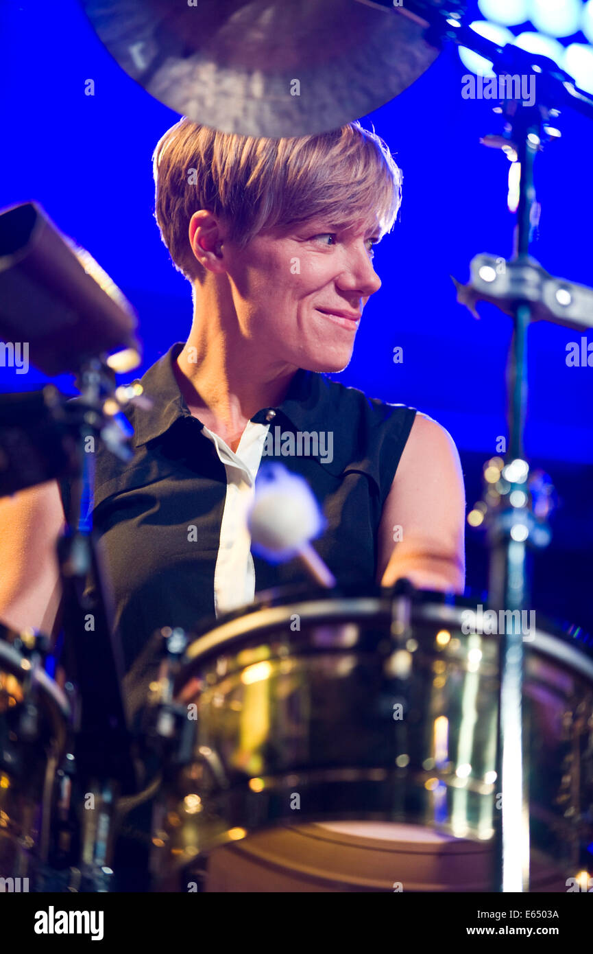 Live music female percussionist with Loose Tubes 21piece big band on