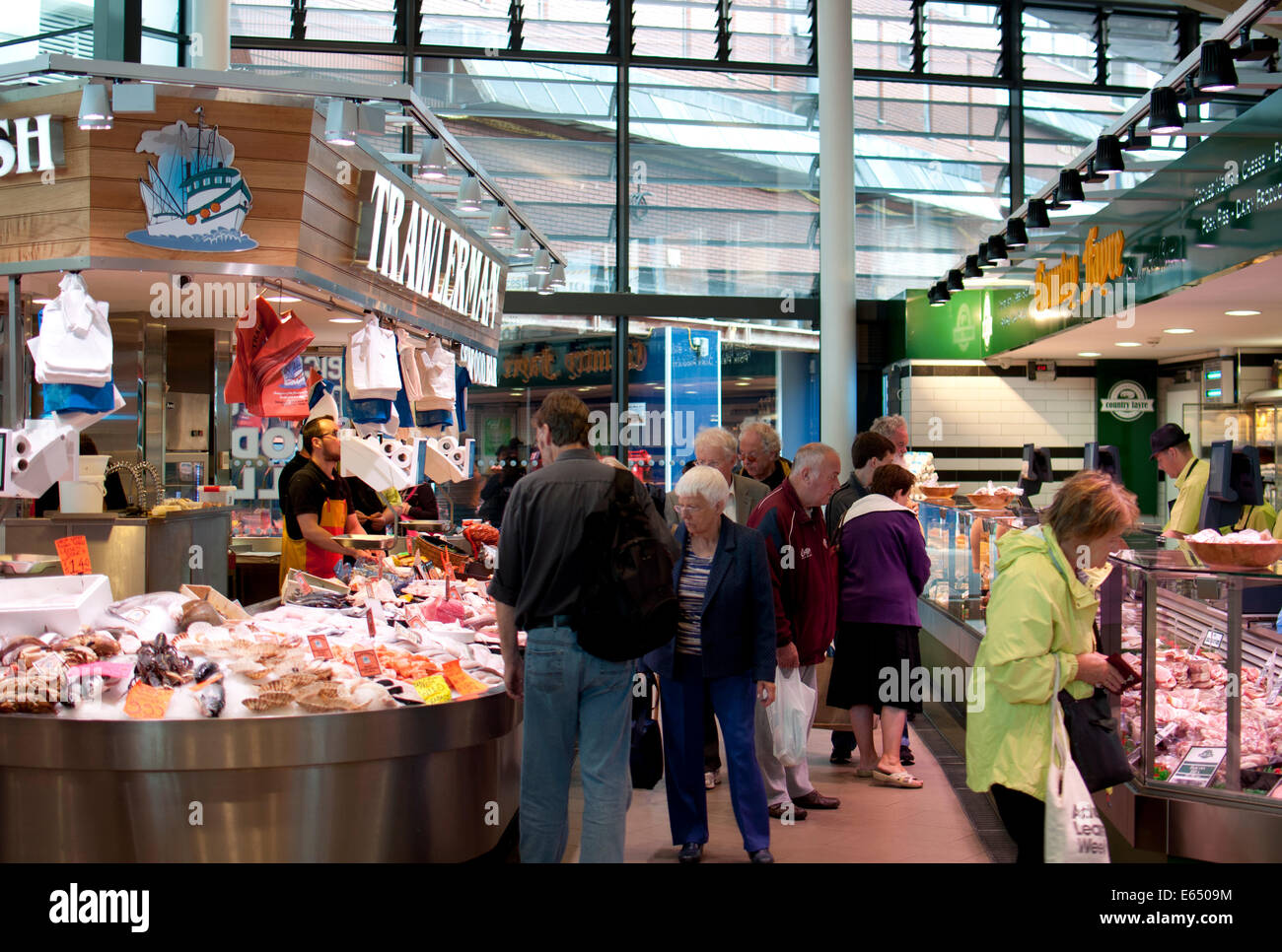 Leicester Market Food Hall, Leicester, UK Stock Photo Alamy
