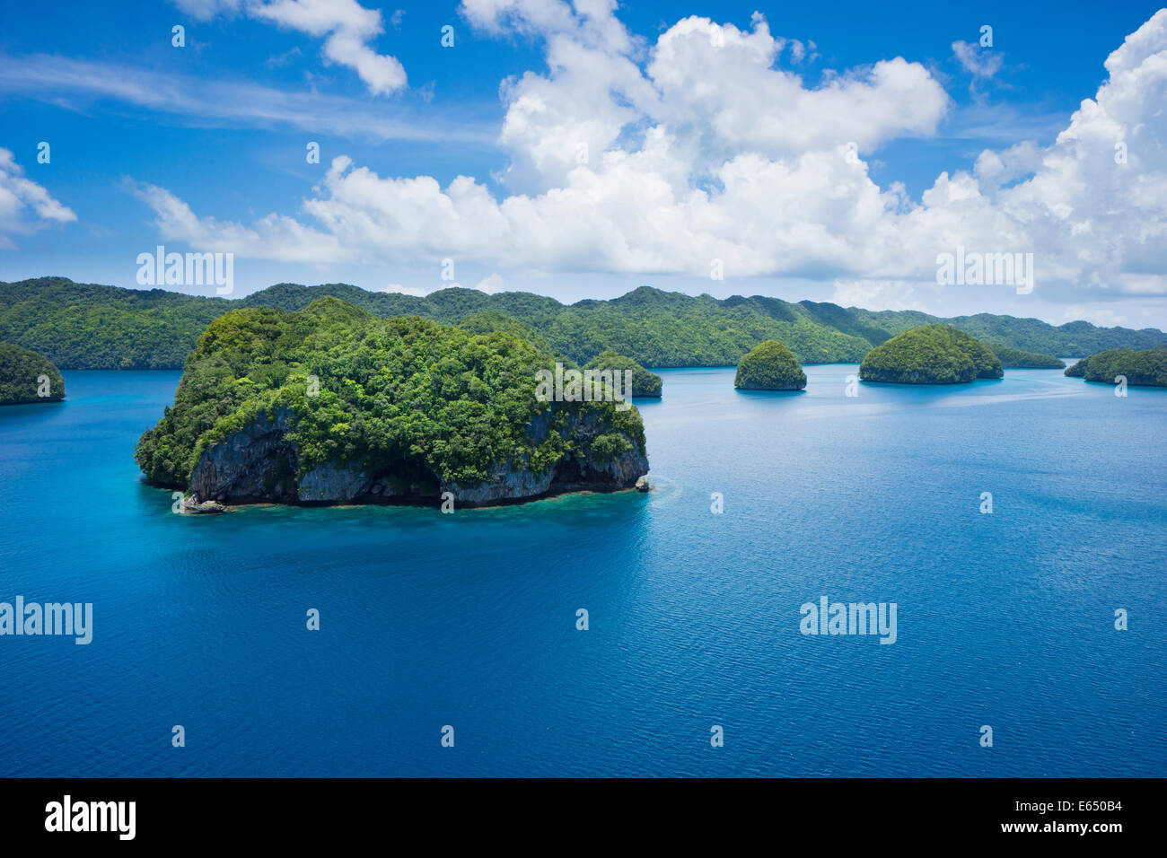 Islands in the island paradise of Palau, Micronesia Stock Photo