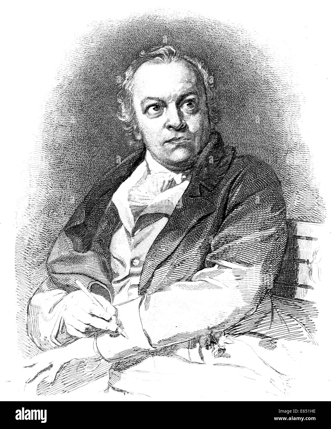 WILLIAM BLAKE (1757-1827) English Romantic painter and poet here about 1807 Stock Photo