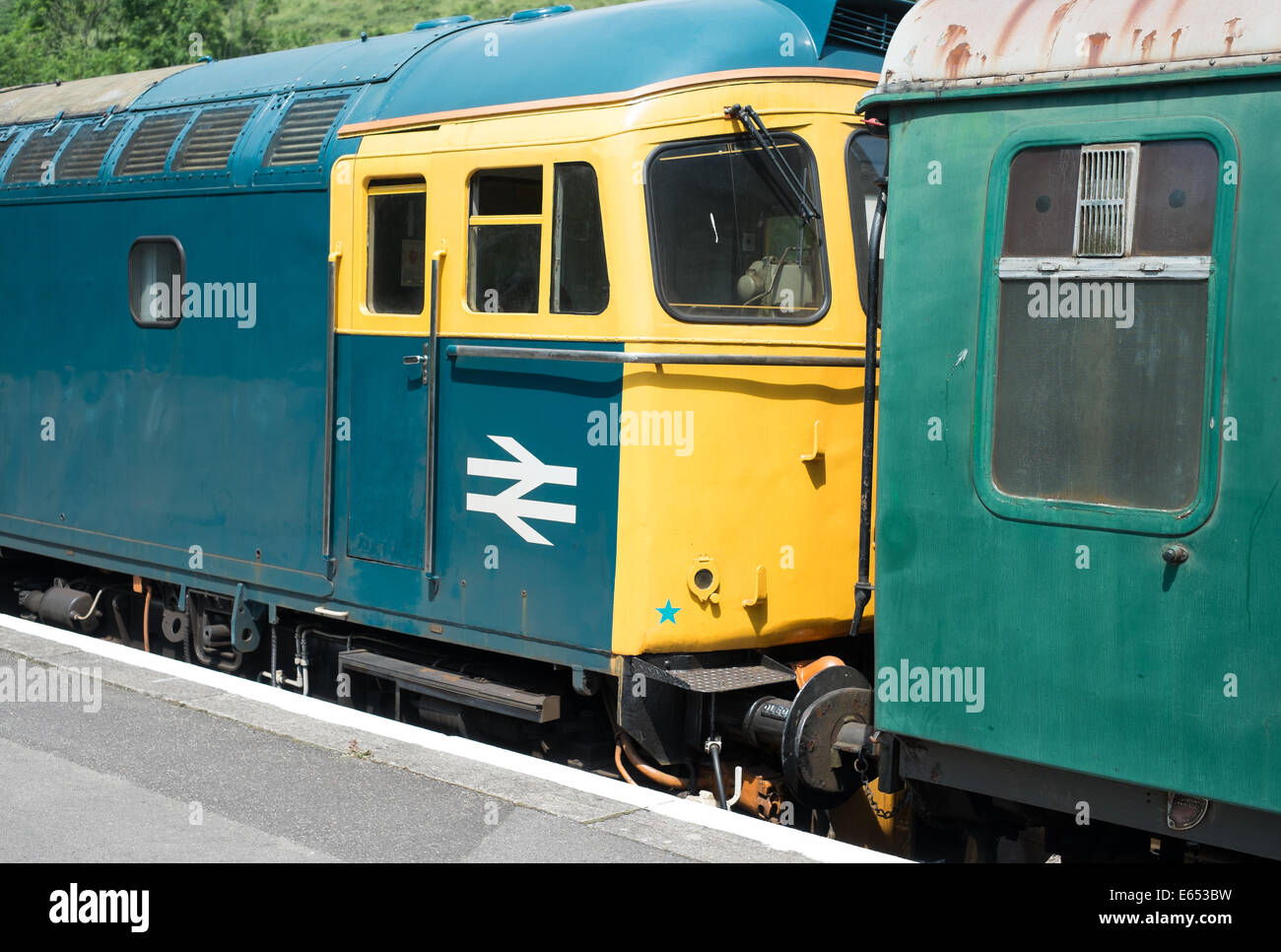 Train and carriage Stock Photo