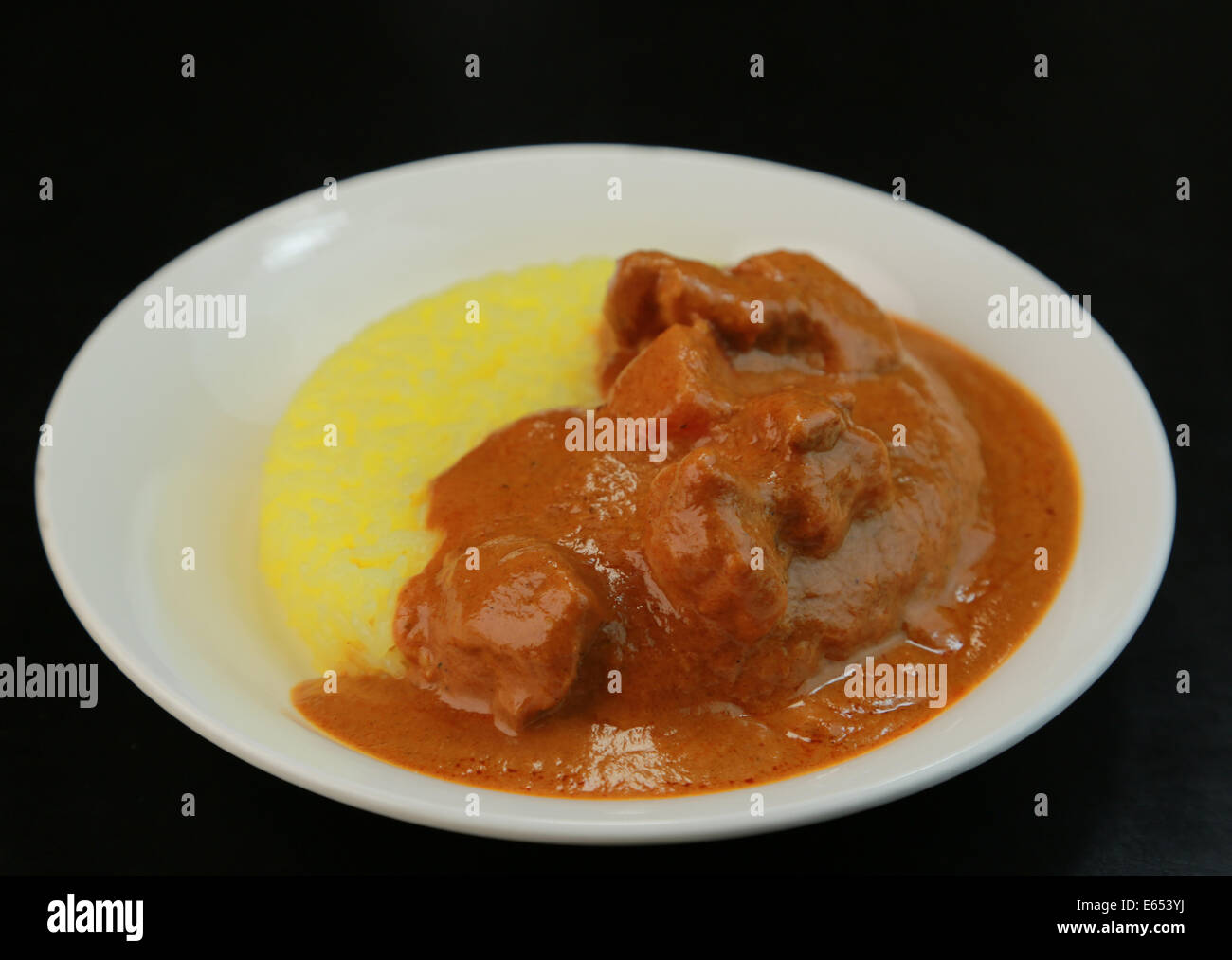 Butter chicken curry Stock Photo Alamy