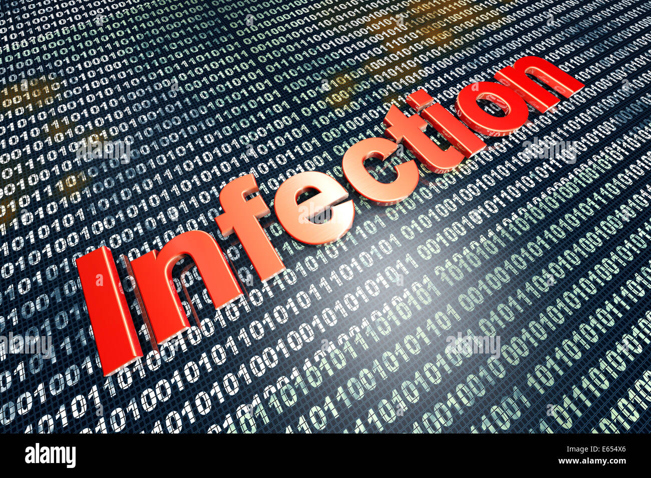 Virus infected digital source code Stock Photo - Alamy