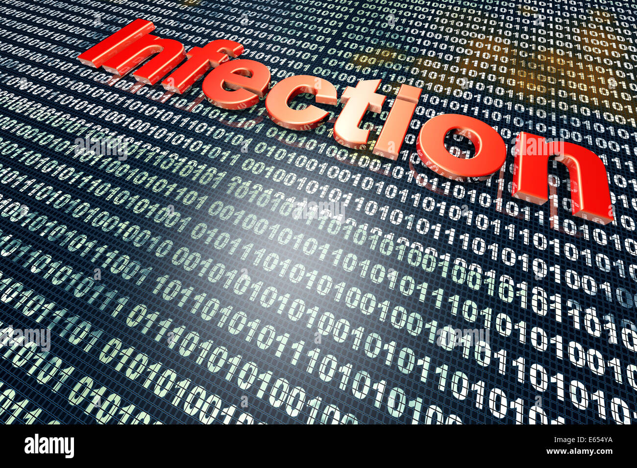 Virus infected digital source code Stock Photo - Alamy