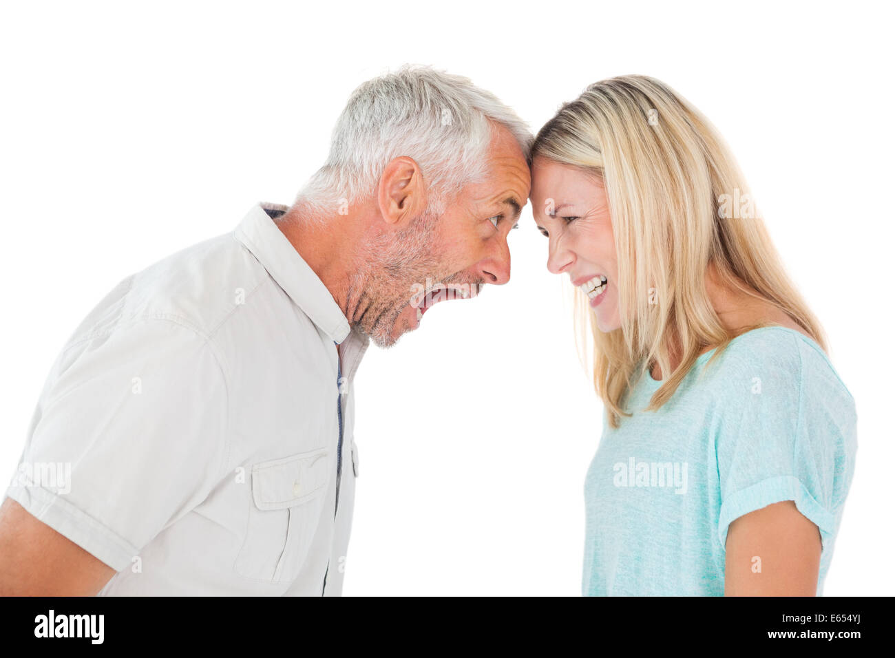 Unhappy couple having an argument Stock Photo - Alamy