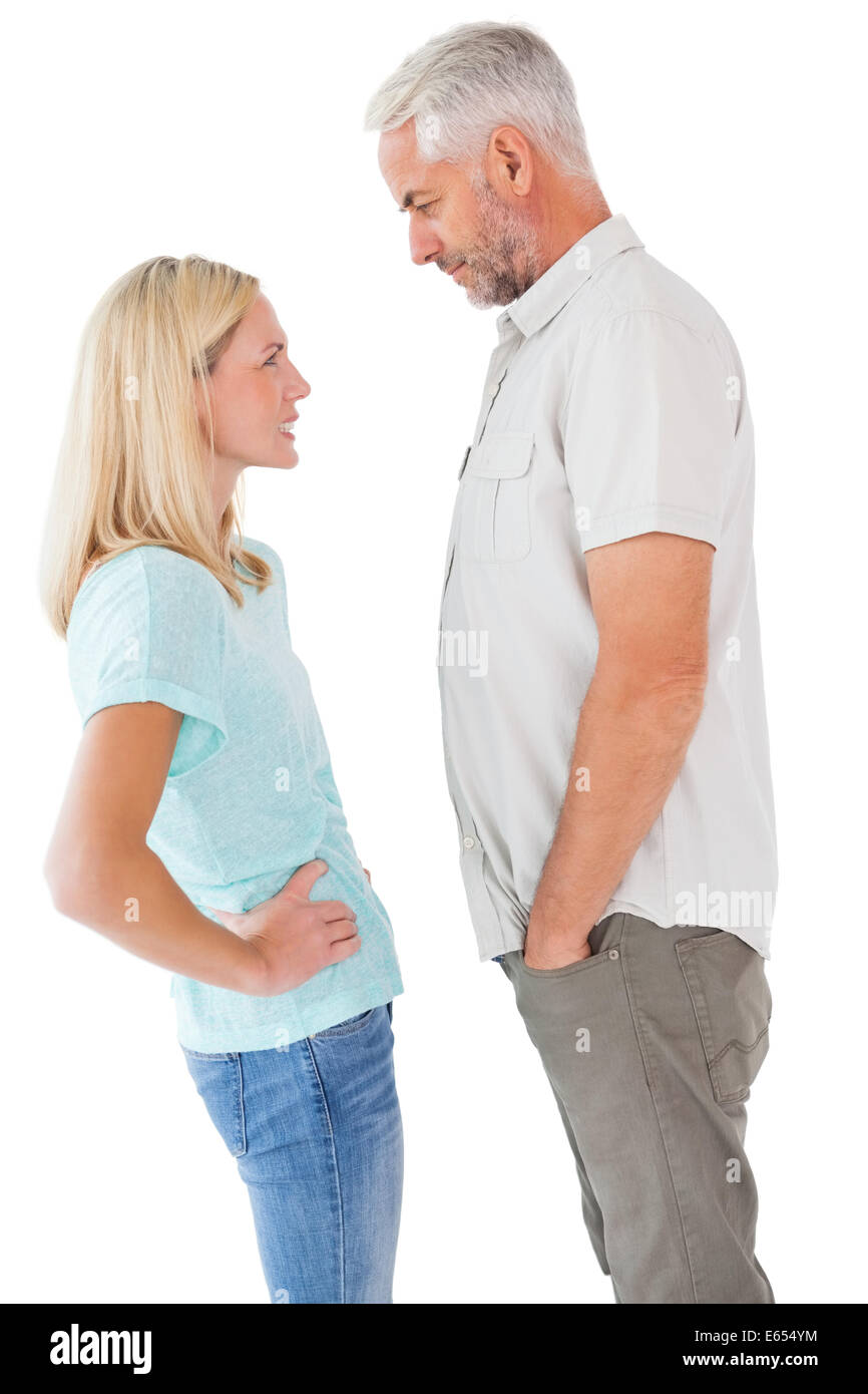 Unhappy couple having an argument Stock Photo - Alamy