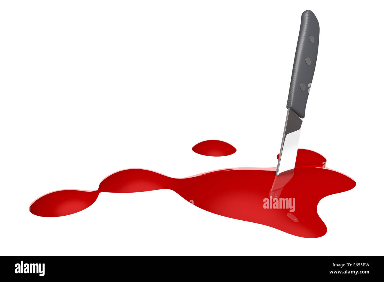 A knife with some blood. Stock Photo