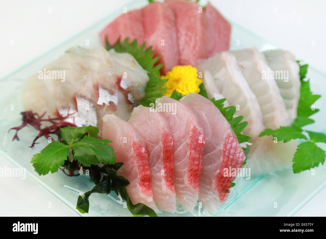 Assorted sashimi Stock Photo