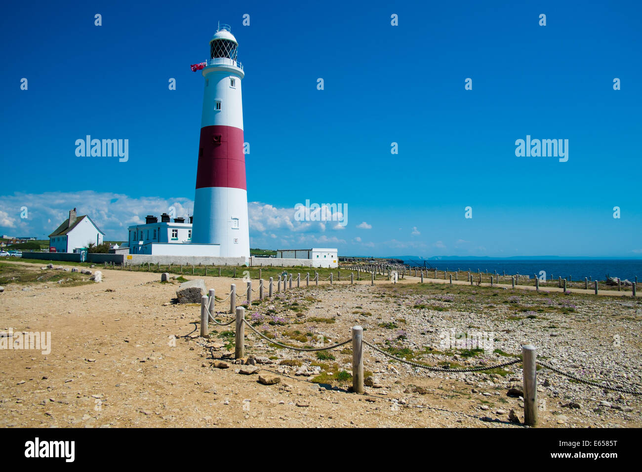 Lighthouse Portland Bill Stock Photo Alamy
