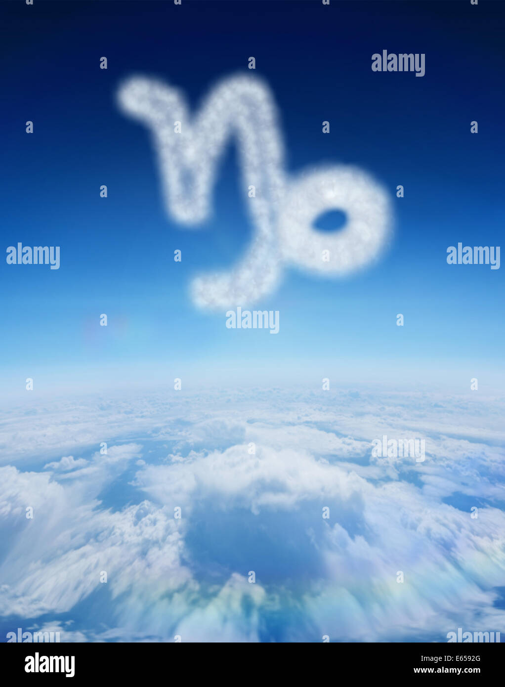 Composite Image Of Cloud In Shape Of Capricorn Star Sign Stock Photo Alamy