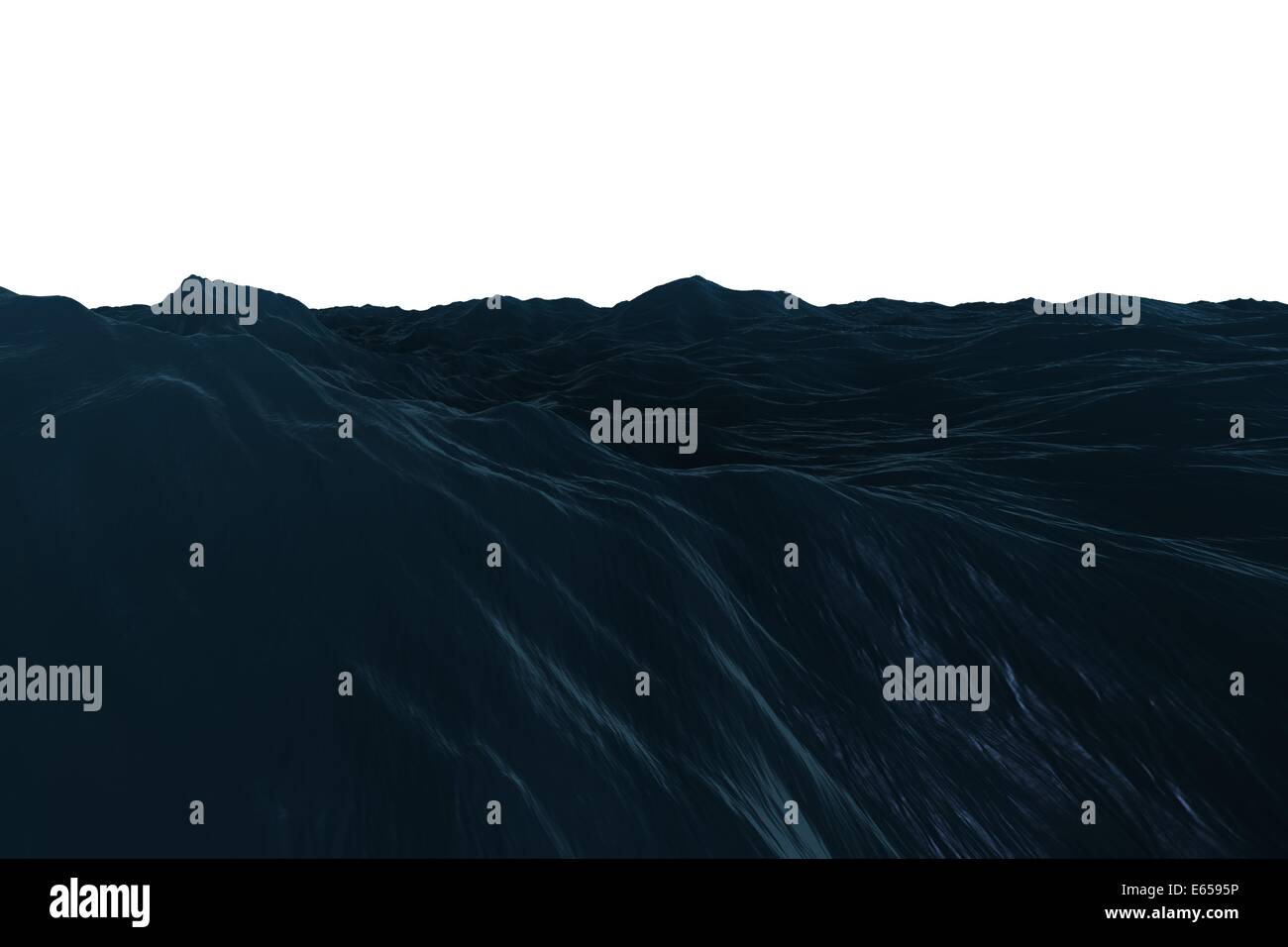 Digitally generated graphic Rough blue ocean Stock Photo