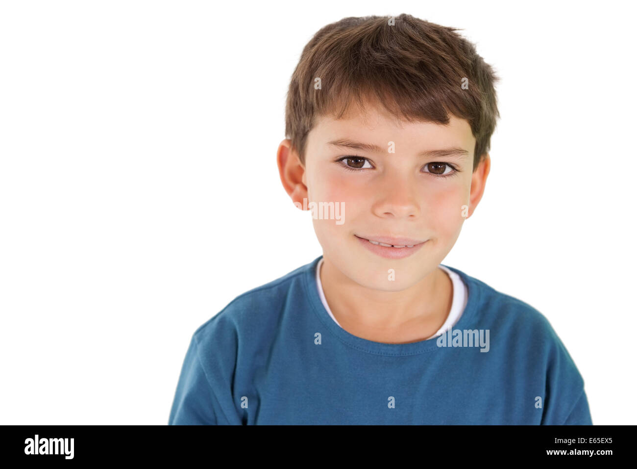 Cute little boy smiling at camera Stock Photo - Alamy