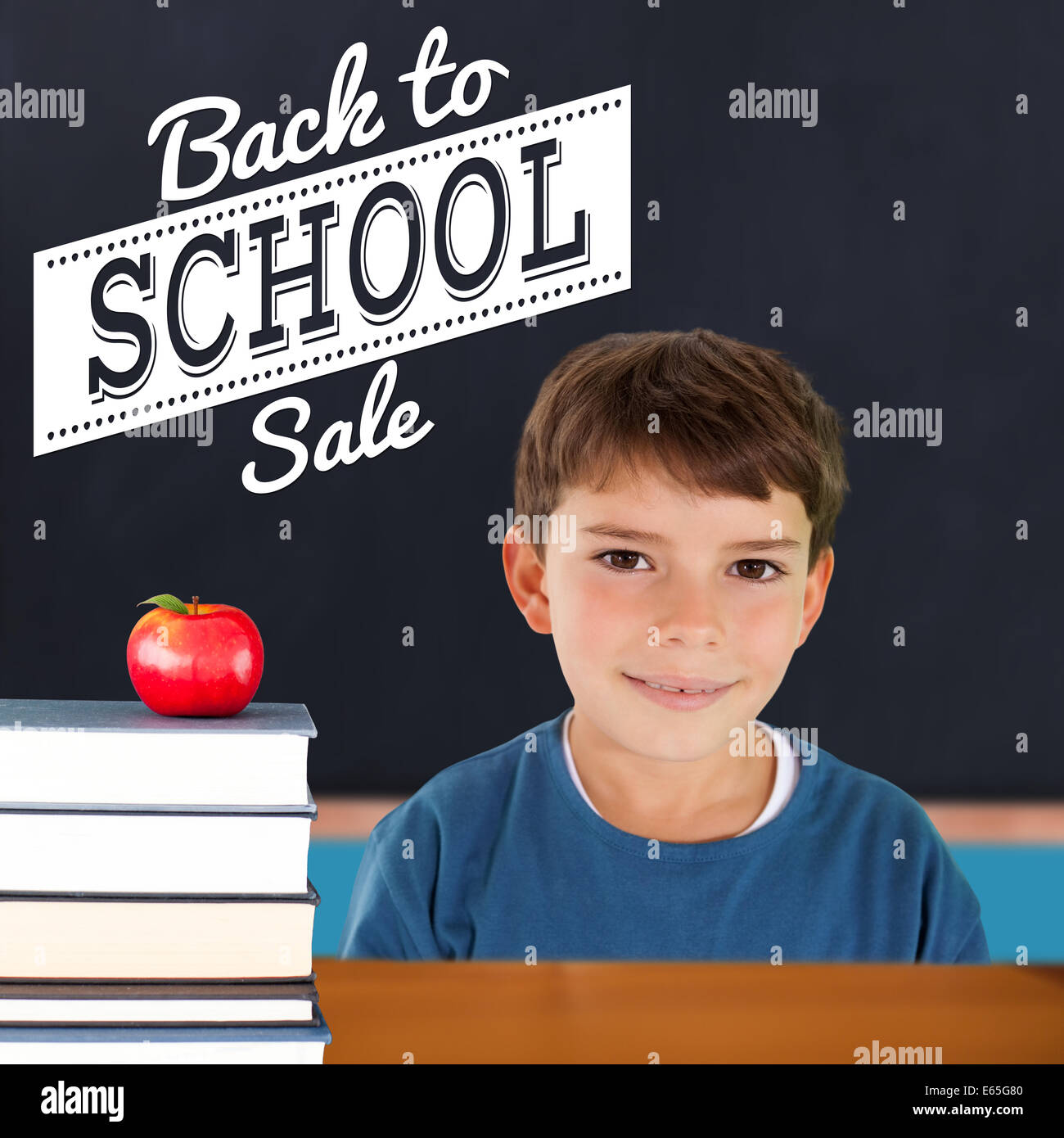 Composite image of cute boy smiling Stock Photo - Alamy