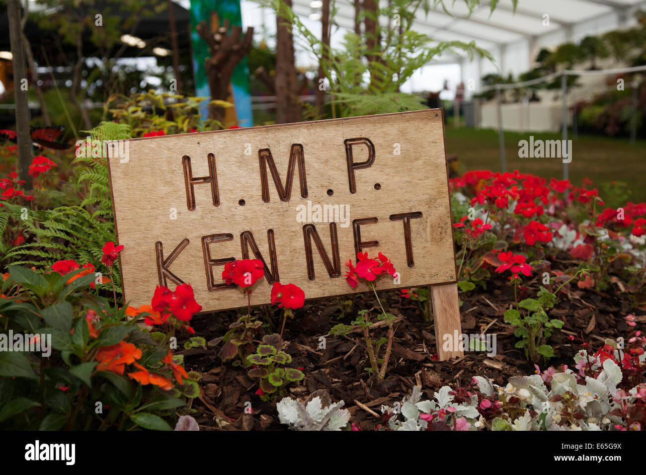 Southport, Merseyside, UK. 15th August, 2014.  H.M.P. KENNET Prison garden exhibit at  Britain's biggest independent flower show. Credit:  Mar Photographics/Alamy Live News. Stock Photo
