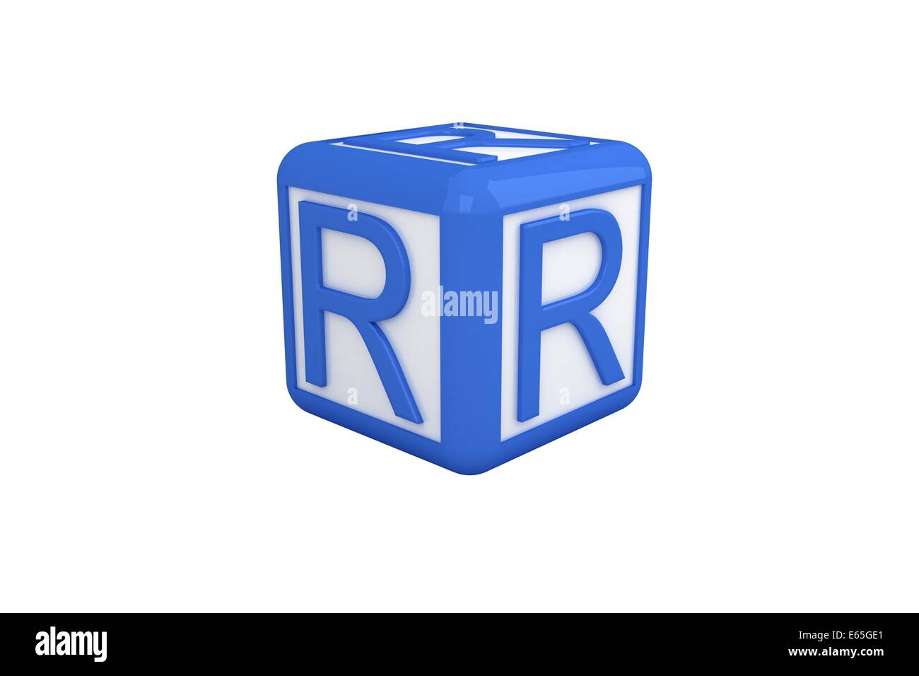 R blue and white block Stock Photo - Alamy
