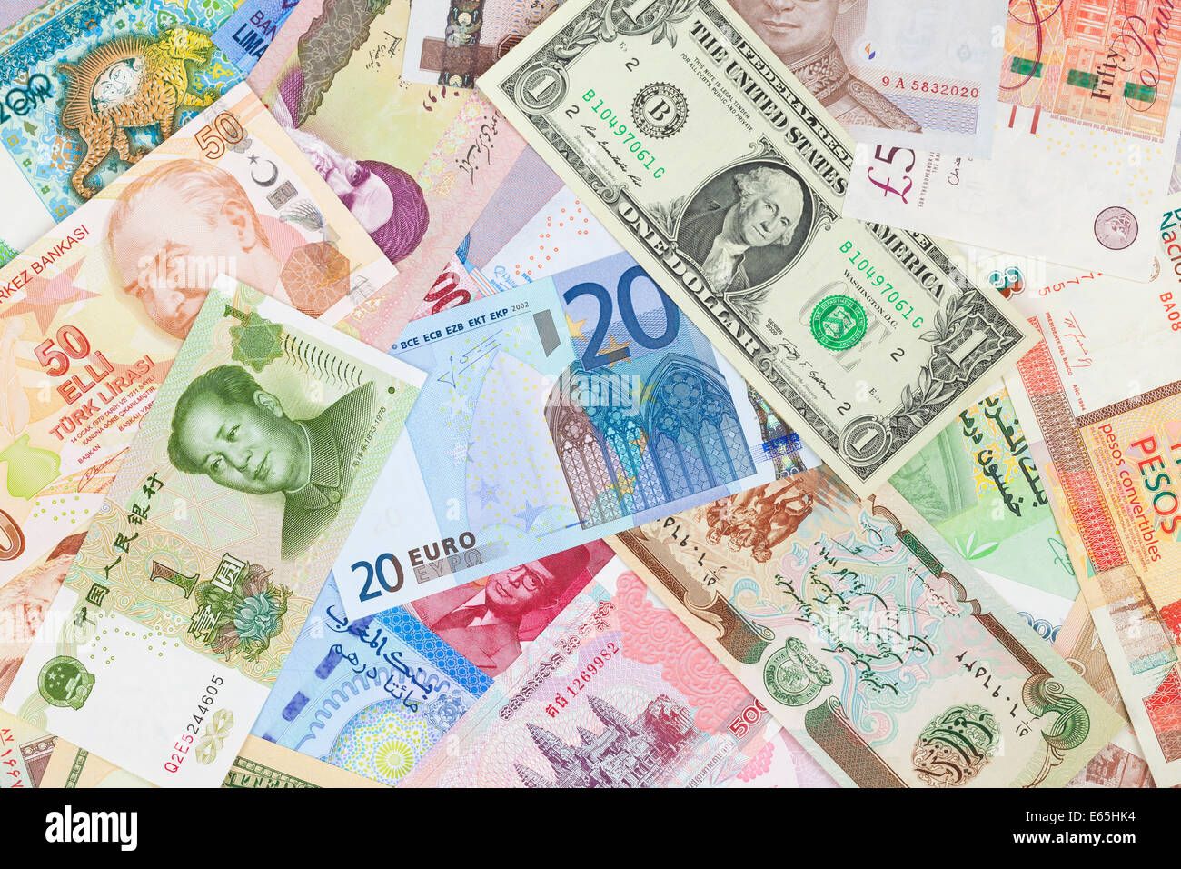 International Currency Banknotes Stock Photo Alamy
