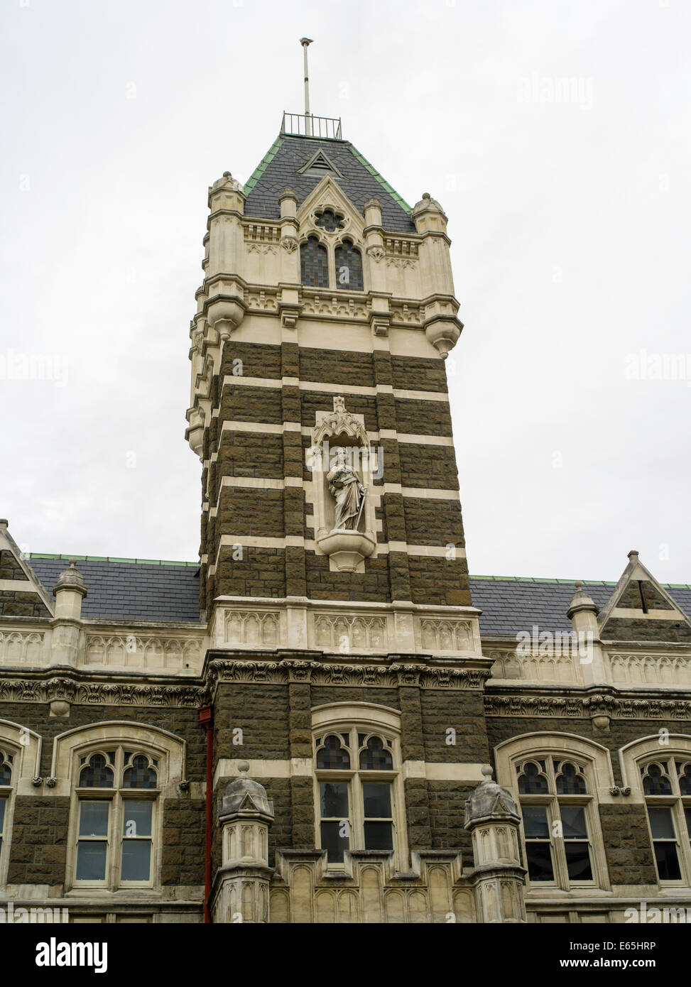 The historic Law Courts building in downtown Dunedin, New Zealand Stock Photo