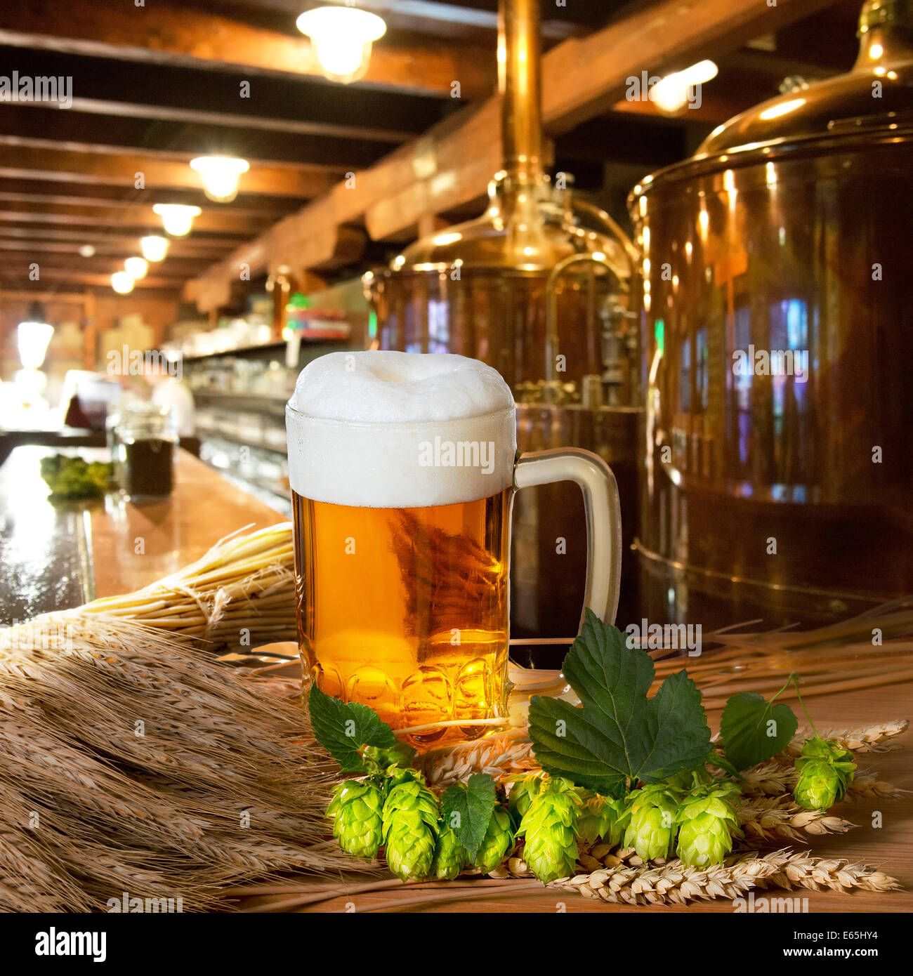 beer and raw material for beer production Stock Photo Alamy