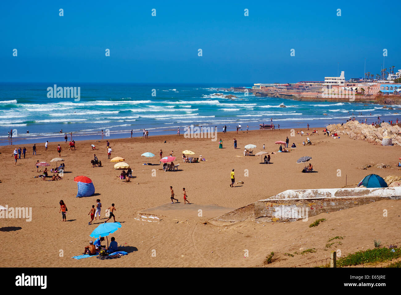 Morocco, Casablanca, Ain Diab beach Stock Photo