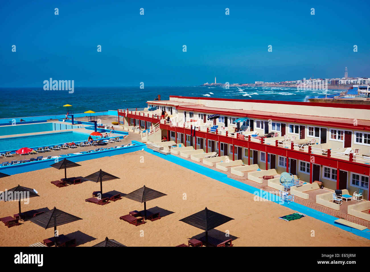 Morocco, Casablanca, the Corniche, Miami beach Stock Photo