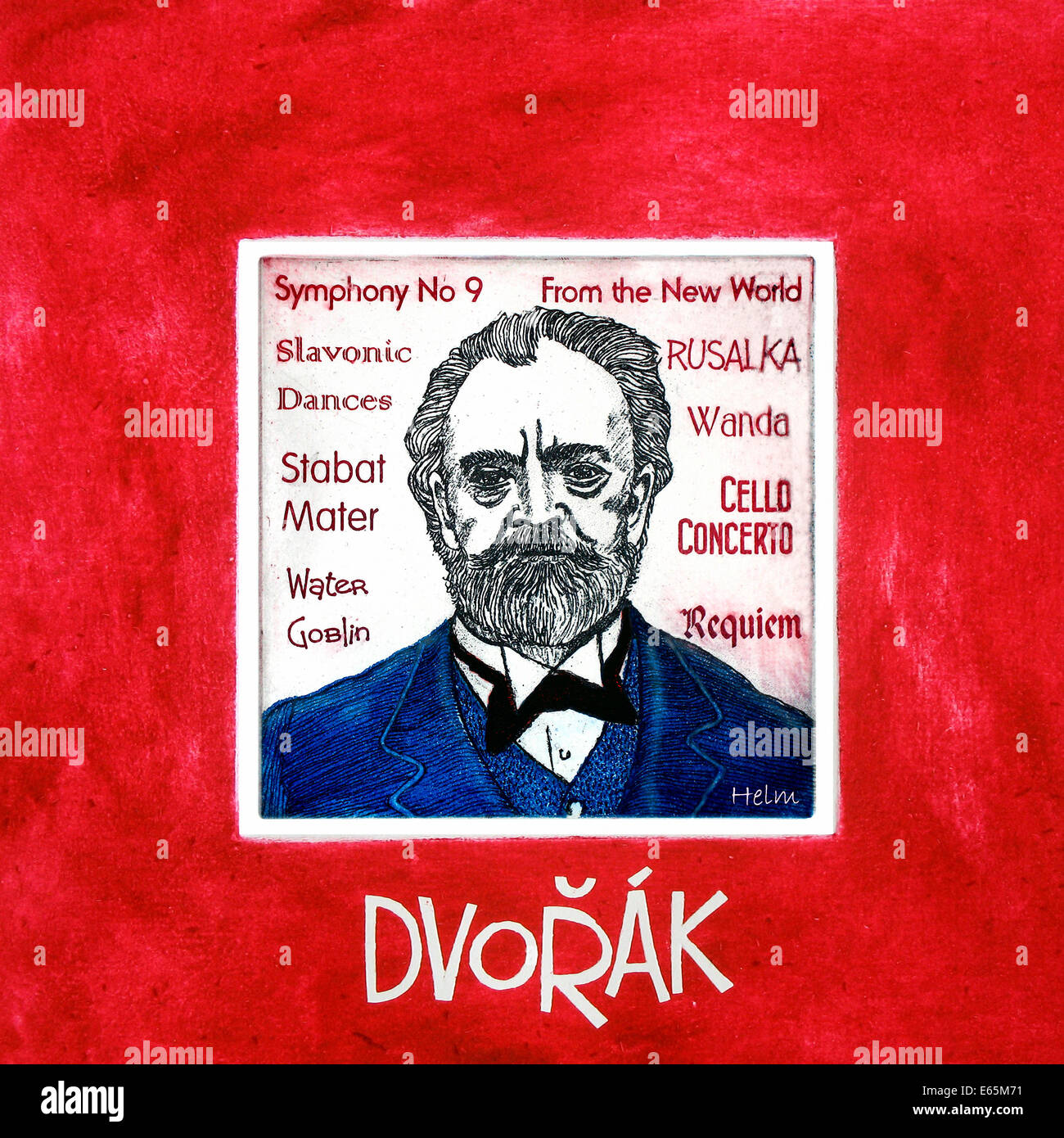 Antonin Dvorak illustration, Czech composer, 1841 - 1904 Stock Photo - Alamy