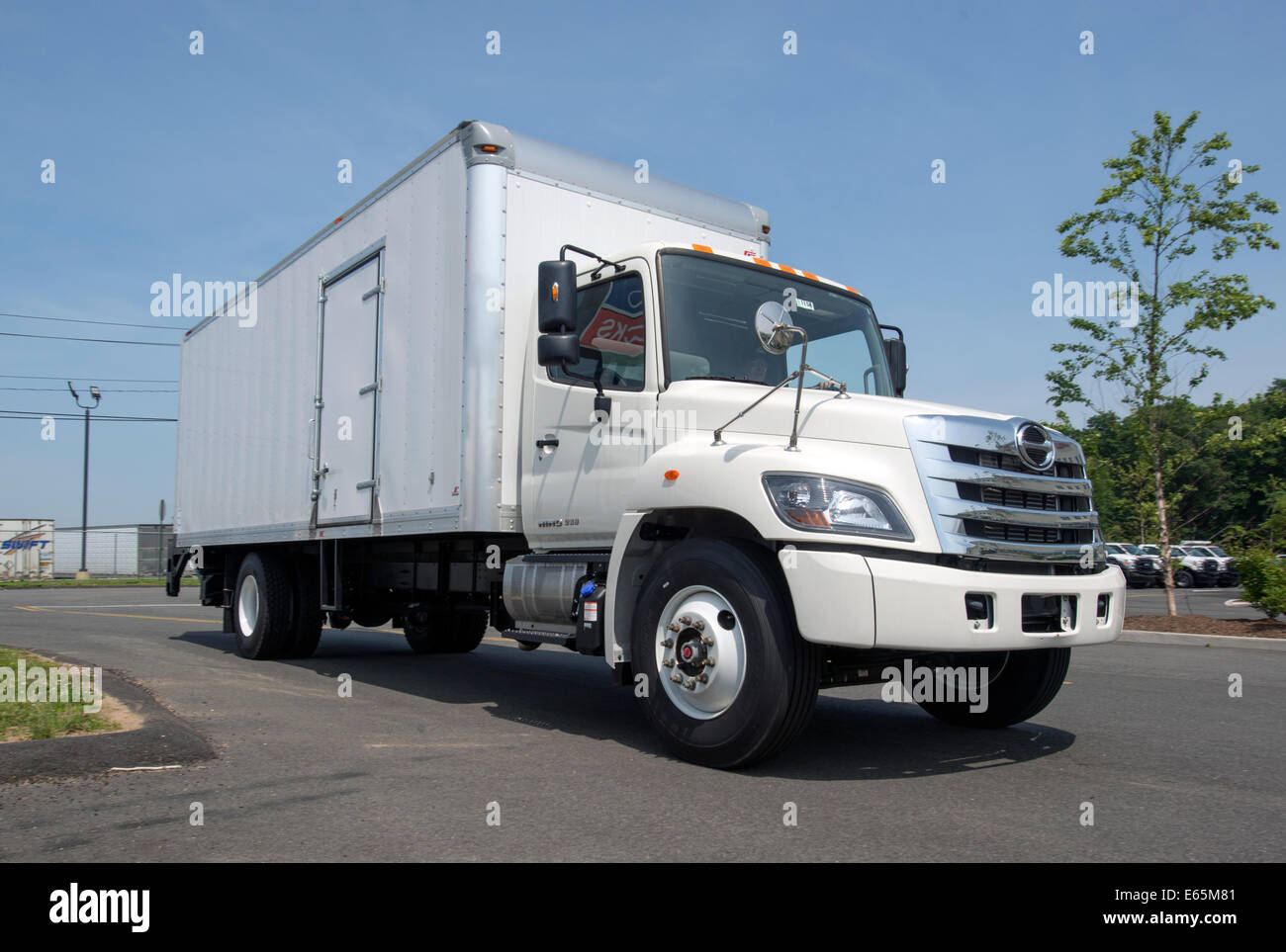 Hino 258 straight truck. Stock Photo