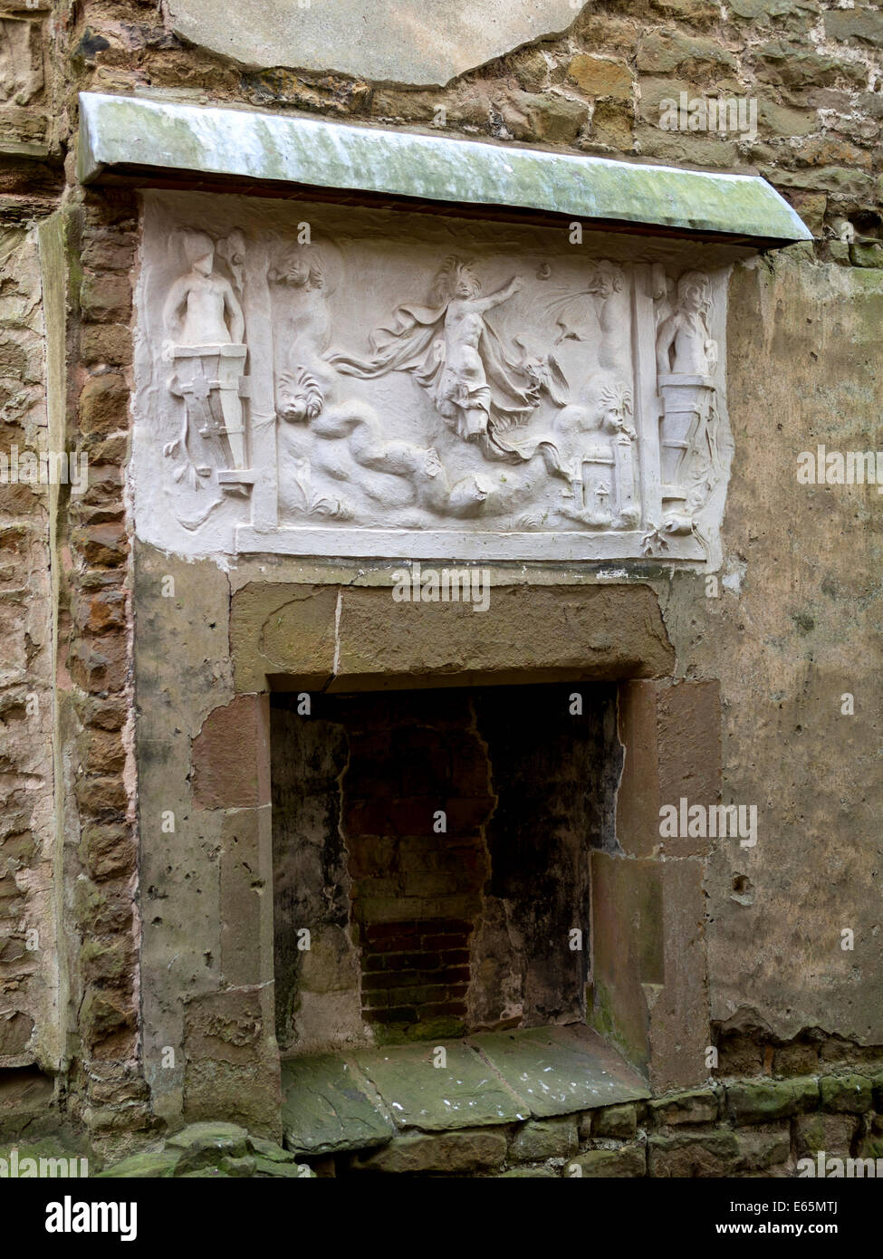 Hardwick OLD Hall, home of Bess of Hardwick, Derbyshire, UK Stock Photo