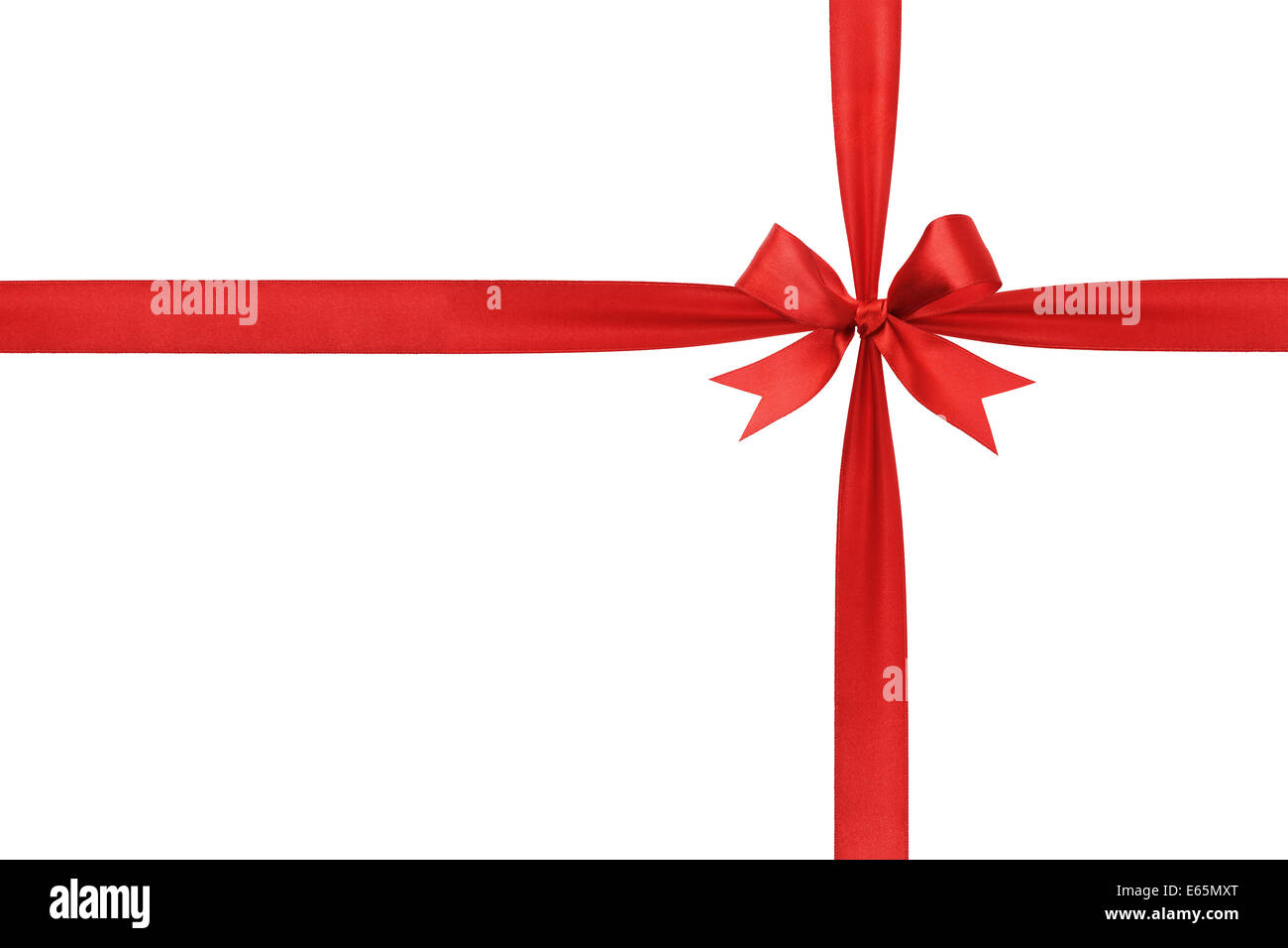 deep red ribbon with bow composition, isolated on white Stock Photo - Alamy
